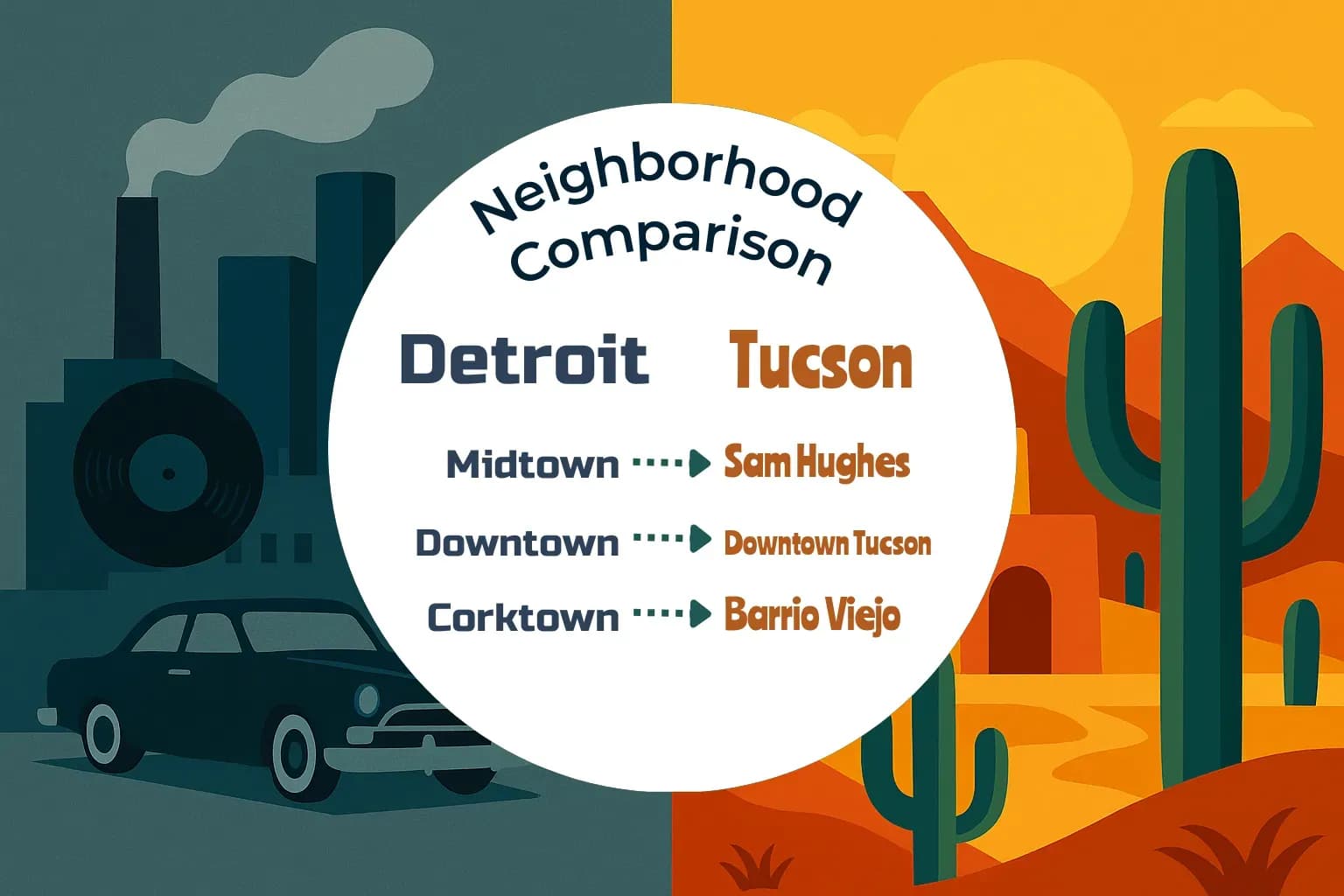 Detroit vs Tucson Neighborhood Comparison