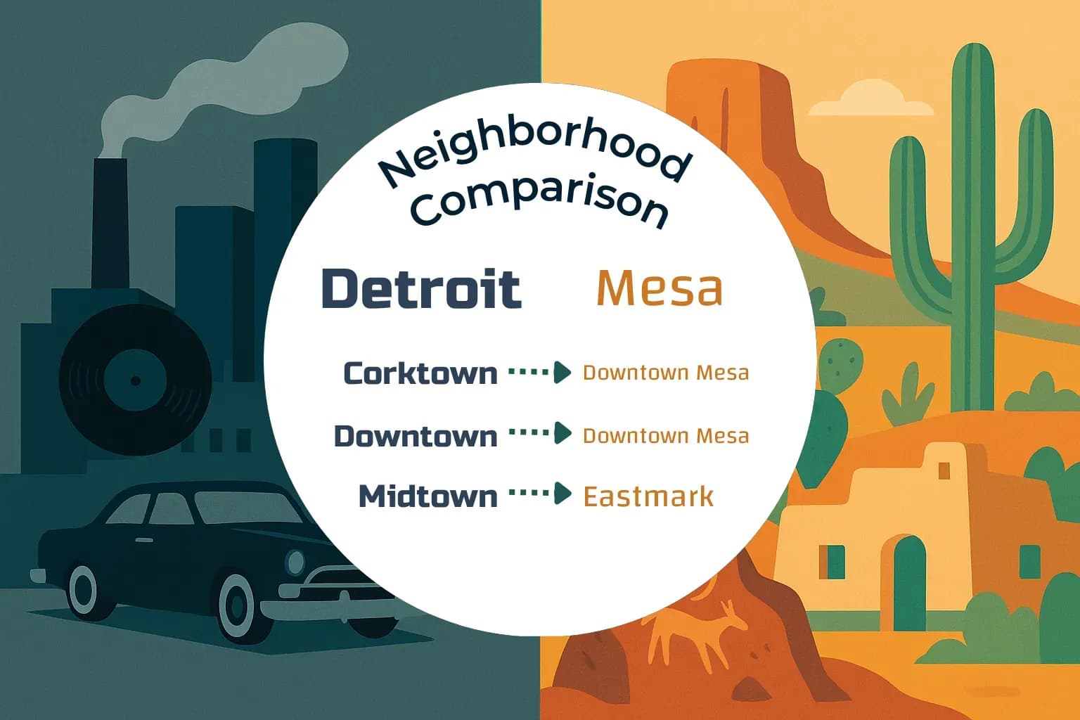 Detroit vs Mesa Neighborhood Comparison