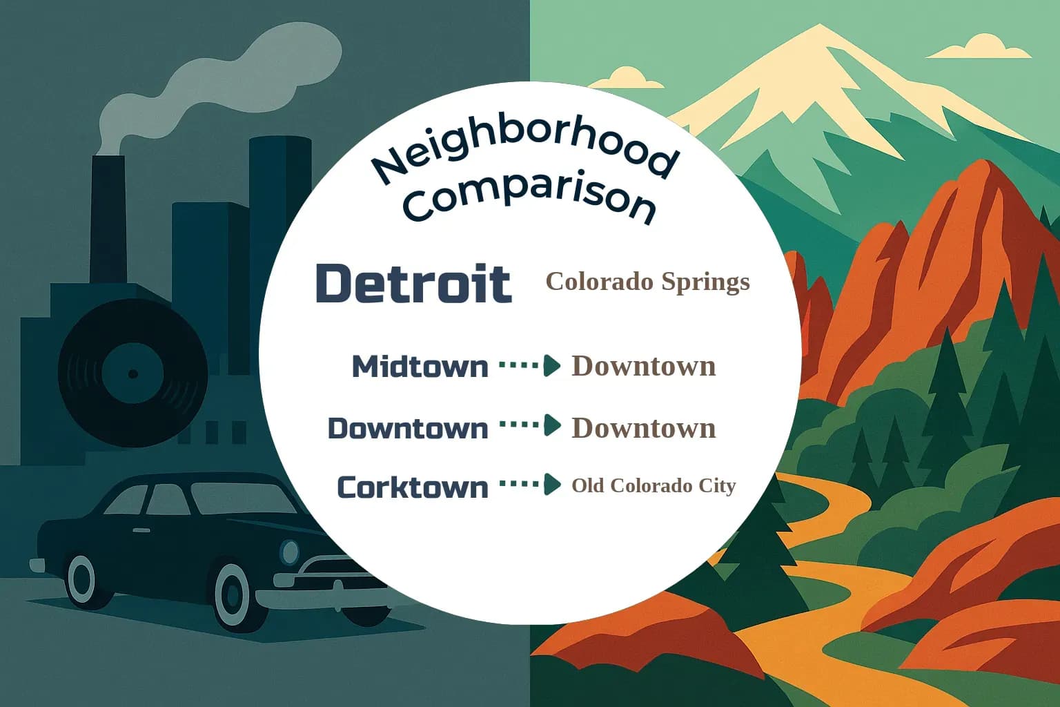 Detroit vs Colorado Springs Neighborhood Comparison