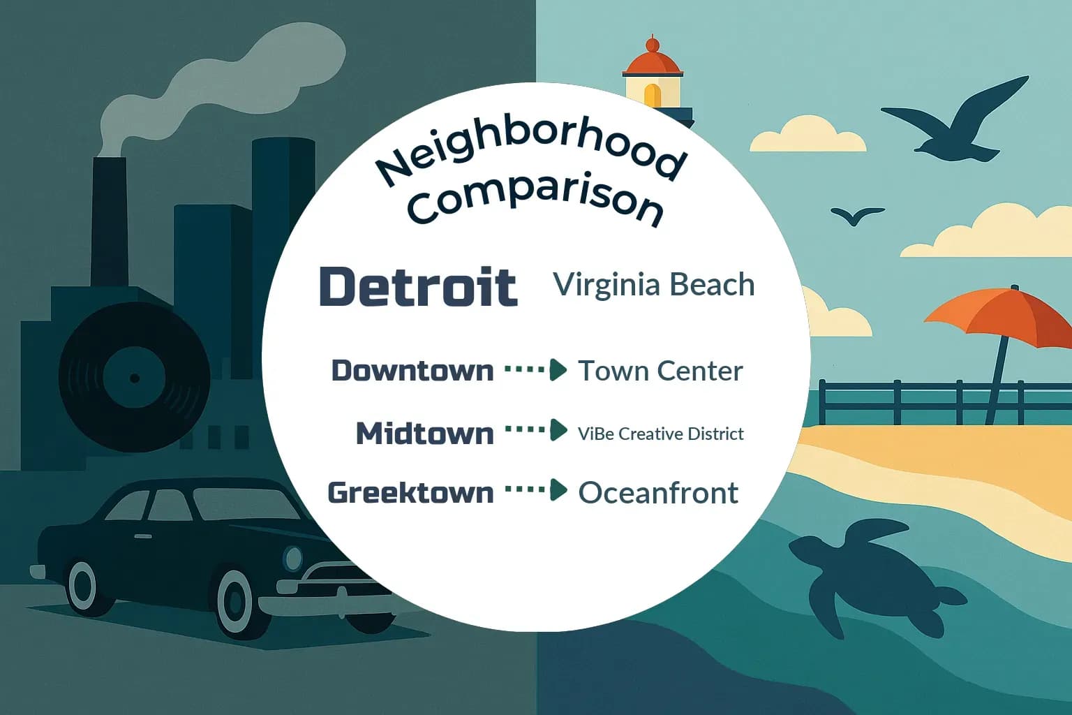Detroit vs Virginia Beach Neighborhood Comparison