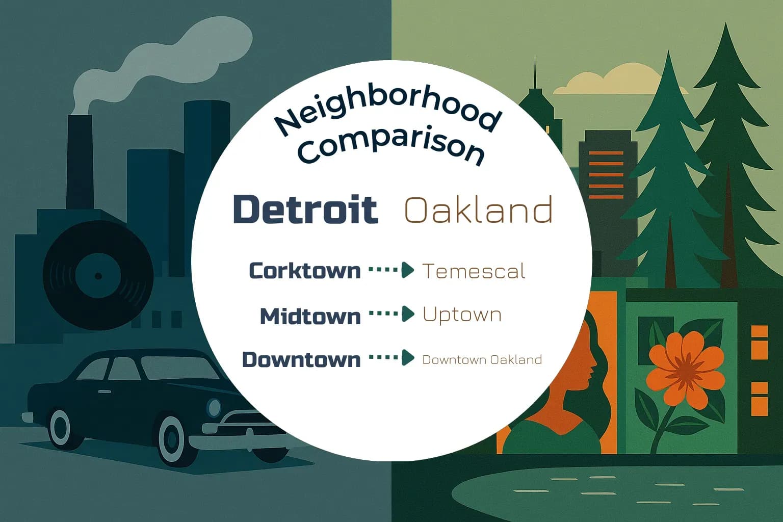 Detroit vs Oakland Neighborhood Comparison