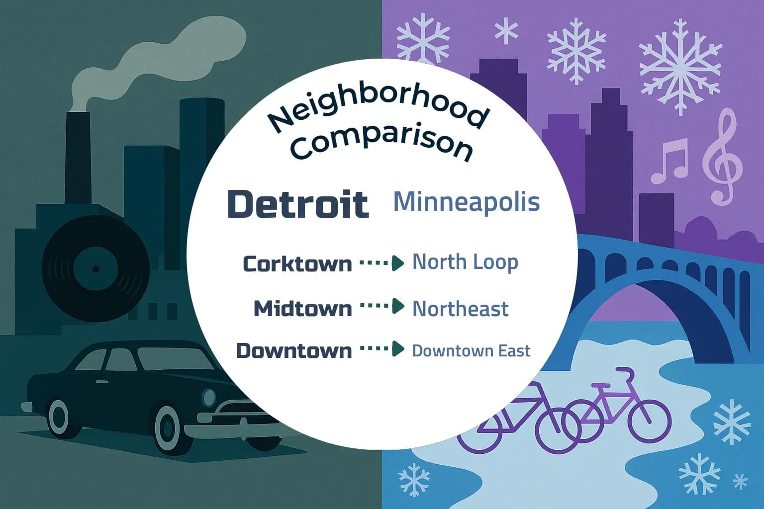 Detroit vs Minneapolis Neighborhood Comparison