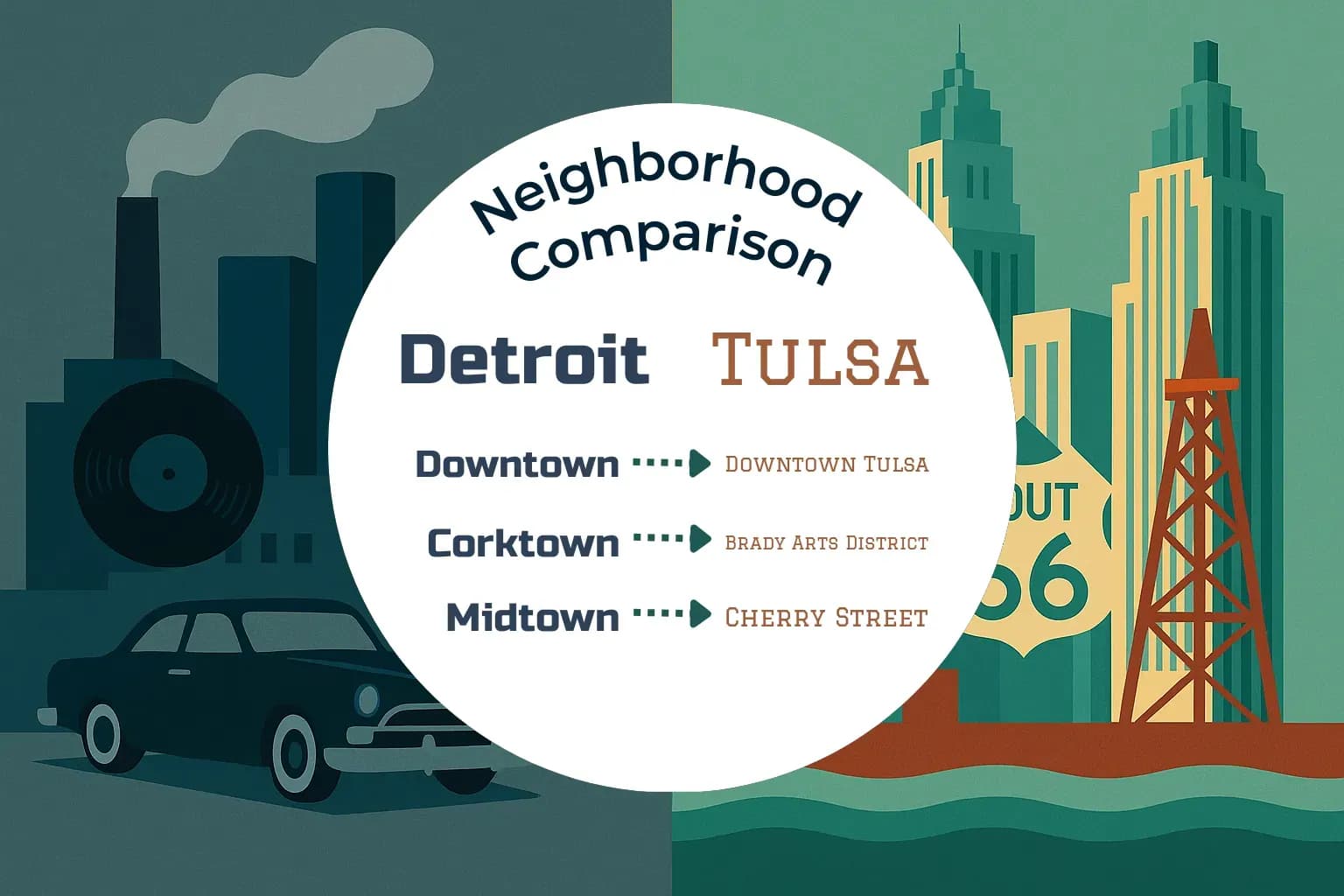 Detroit vs Tulsa Neighborhood Comparison