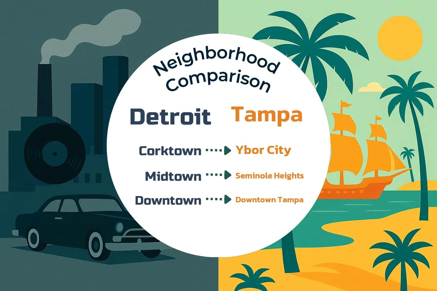 Detroit vs Tampa Neighborhood Comparison
