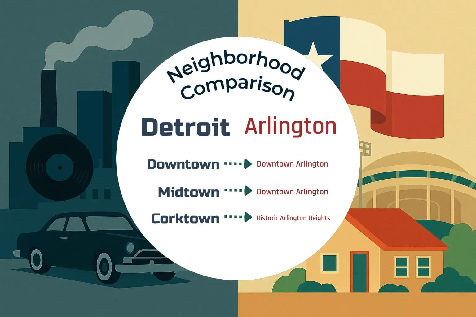Detroit vs Arlington Neighborhood Comparison
