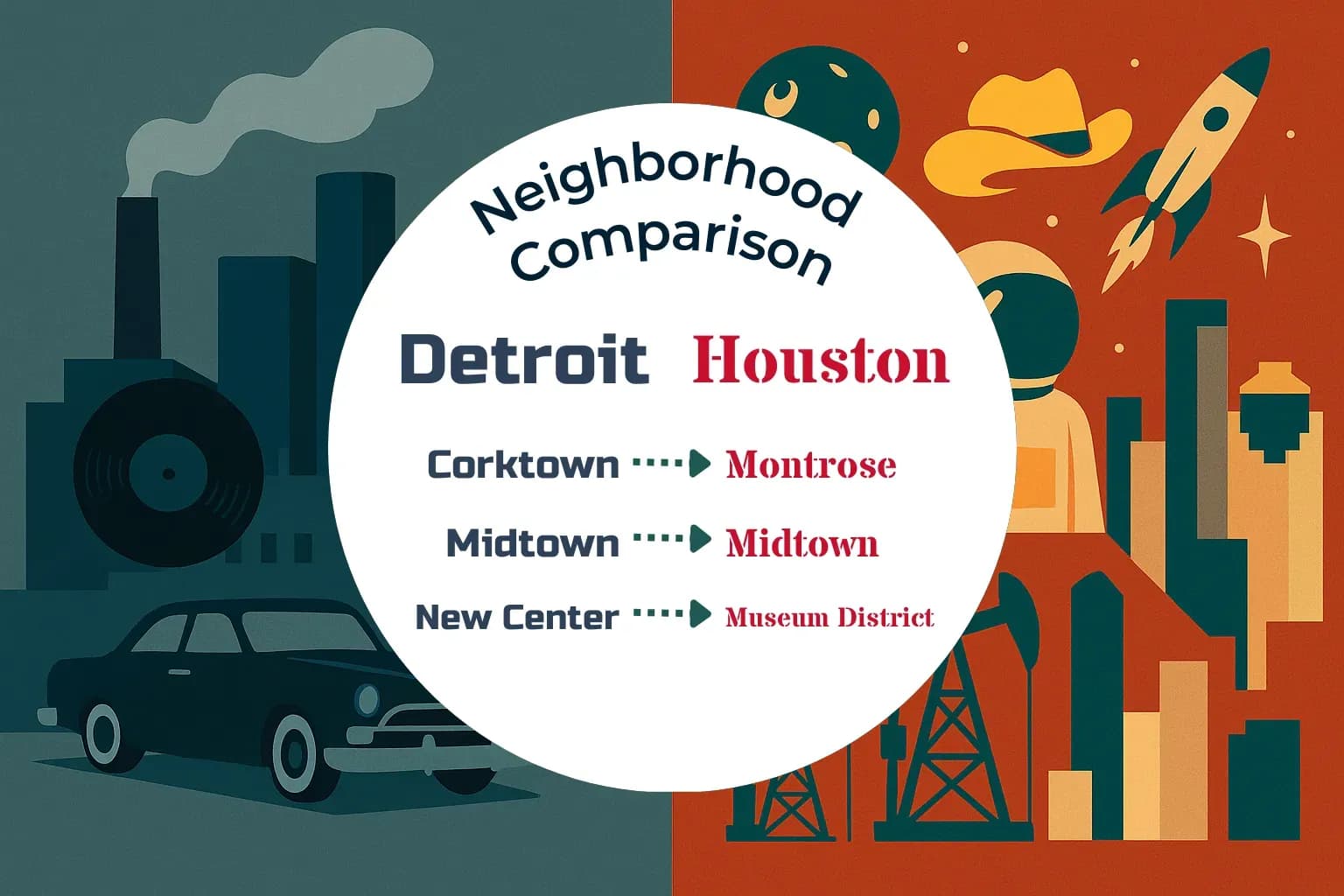 Detroit vs Houston Neighborhood Comparison