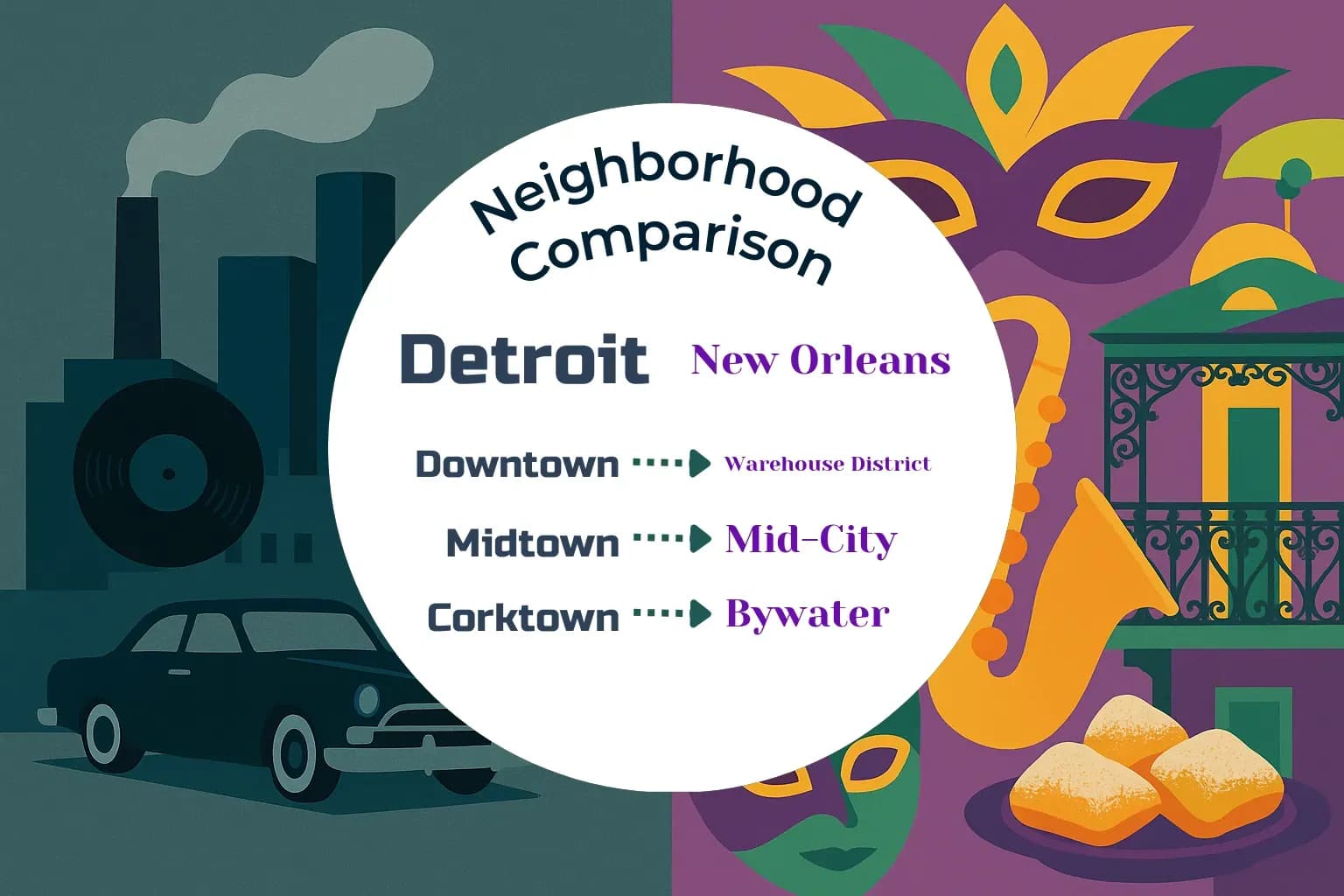Detroit vs New Orleans Neighborhood Comparison