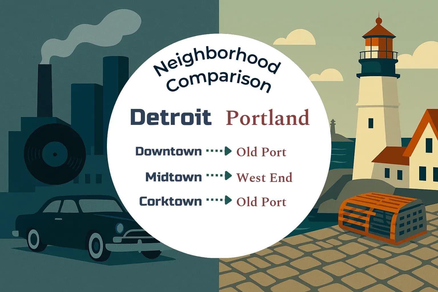 Detroit vs Portland Neighborhood Comparison