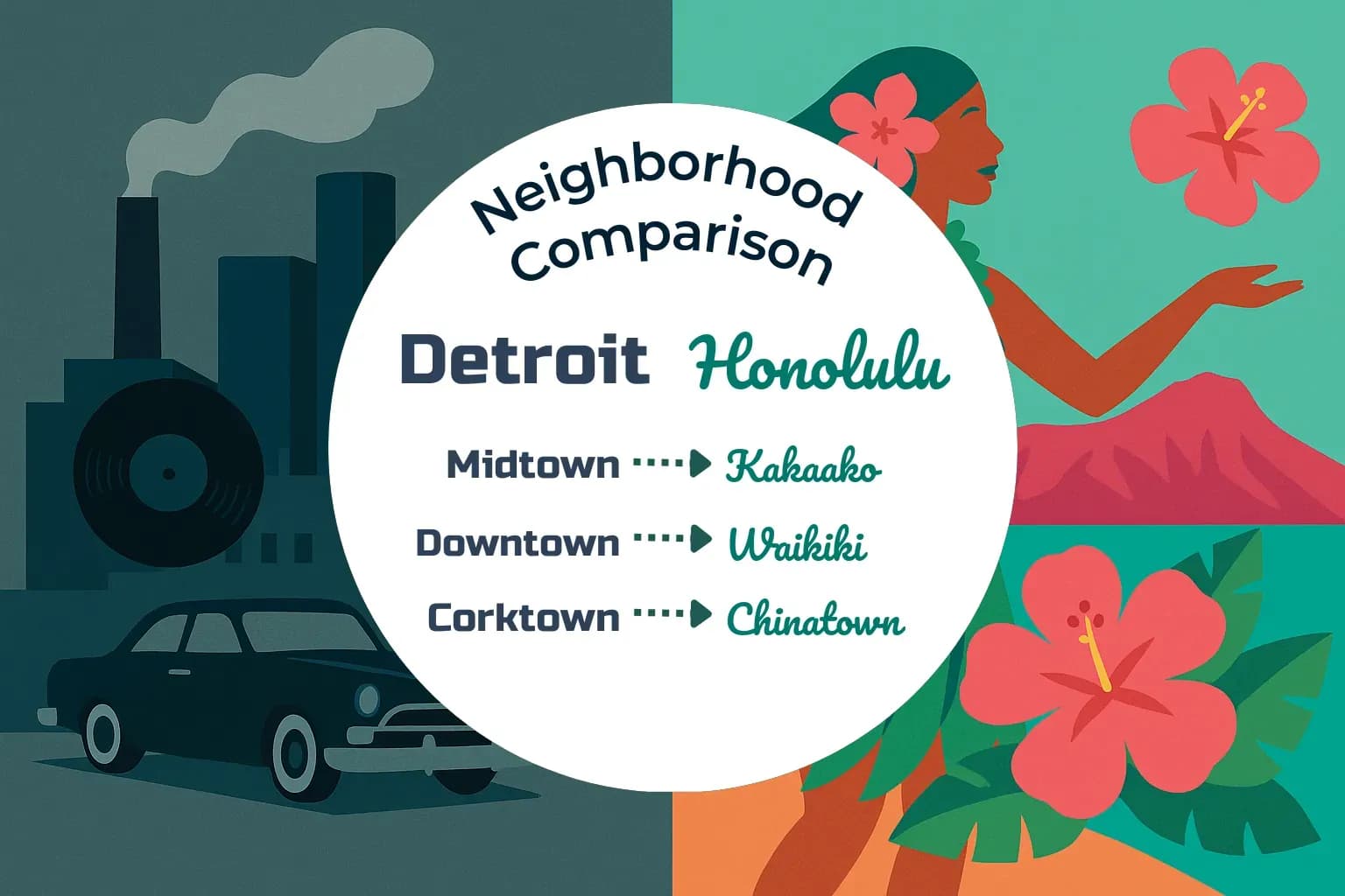 Detroit vs Honolulu Neighborhood Comparison