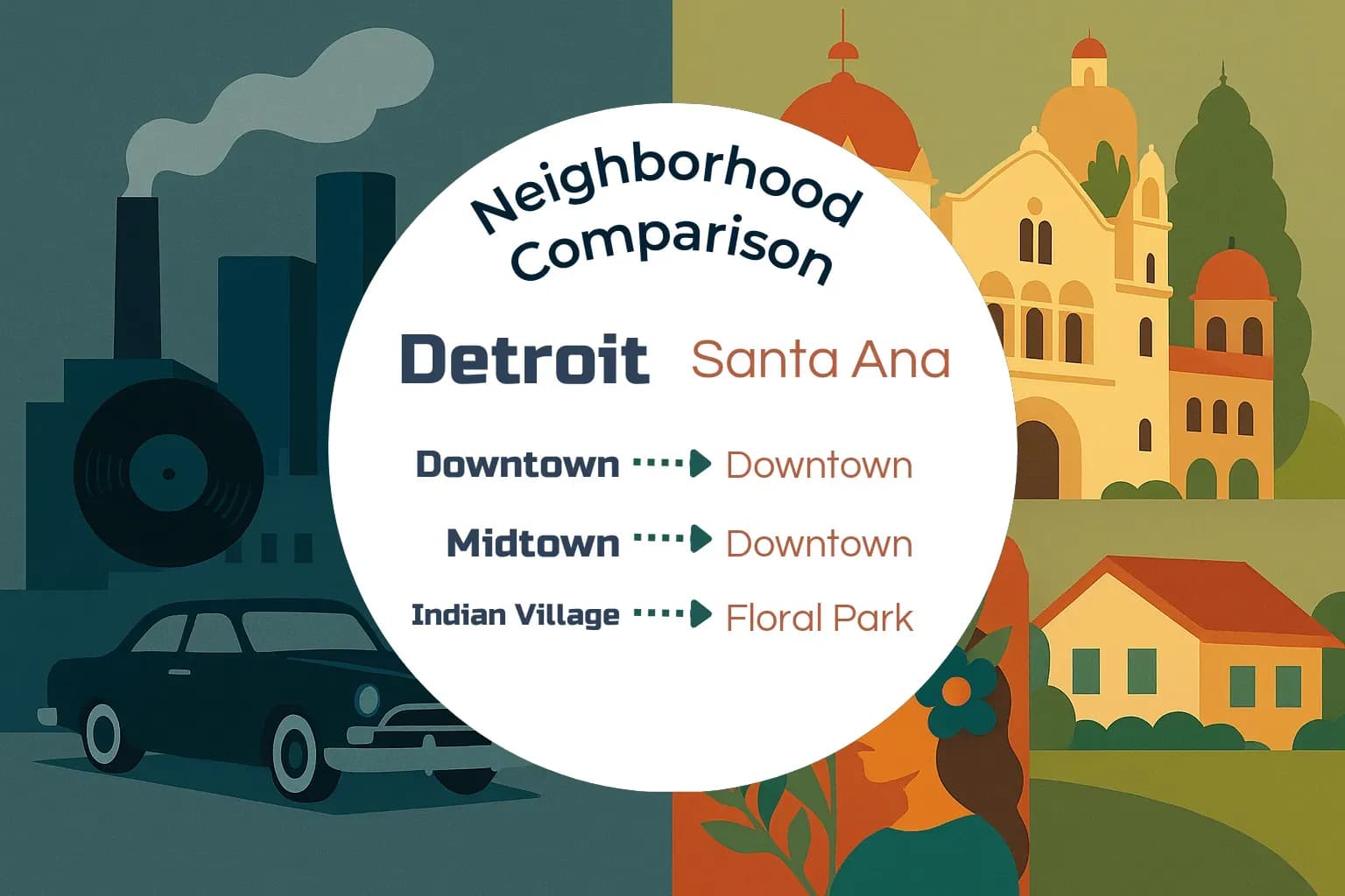 Detroit vs Santa Ana Neighborhood Comparison