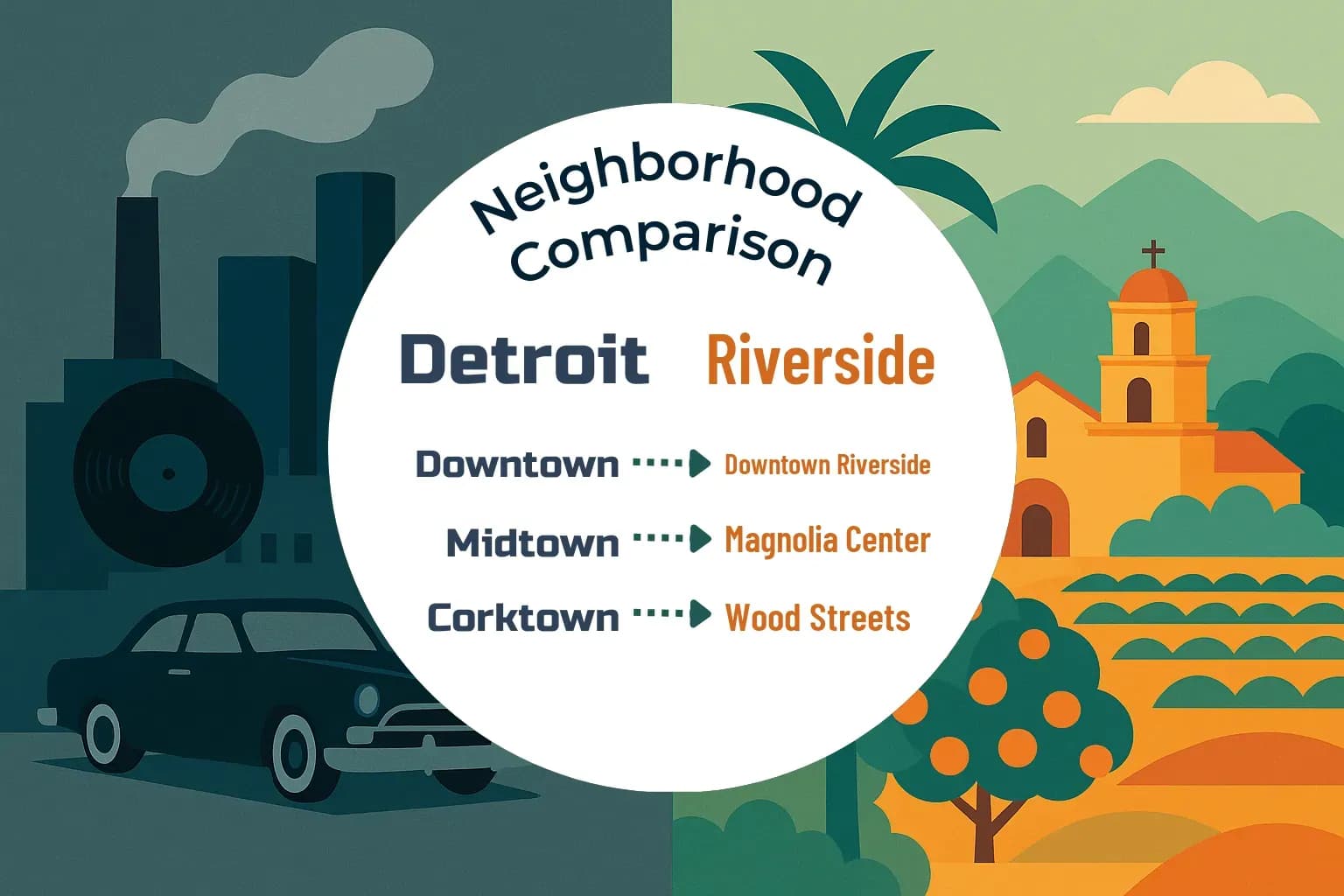 Detroit vs Riverside Neighborhood Comparison