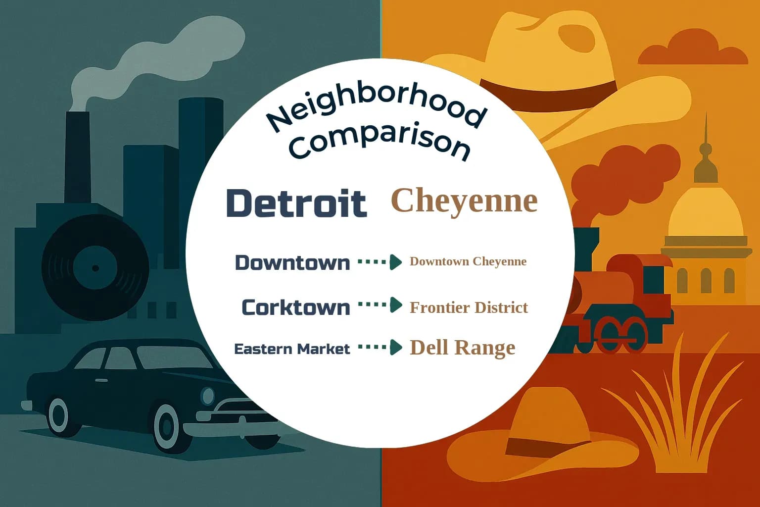 Detroit vs Cheyenne Neighborhood Comparison