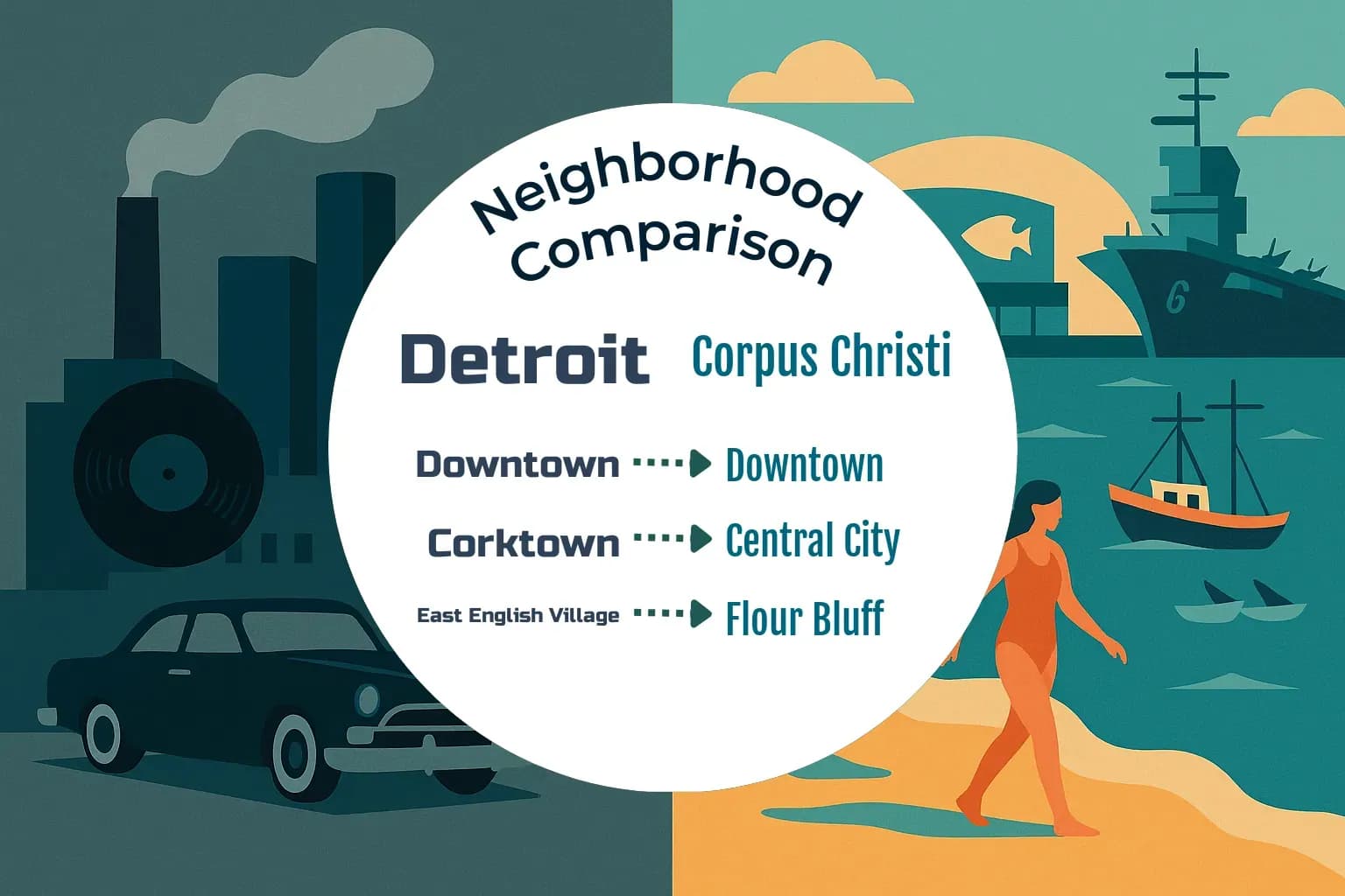 Detroit vs Corpus Christi Neighborhood Comparison