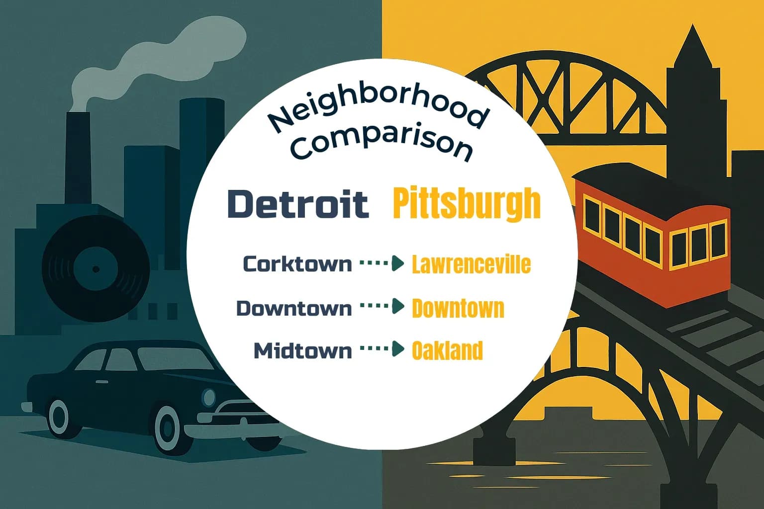 Detroit vs Pittsburgh Neighborhood Comparison