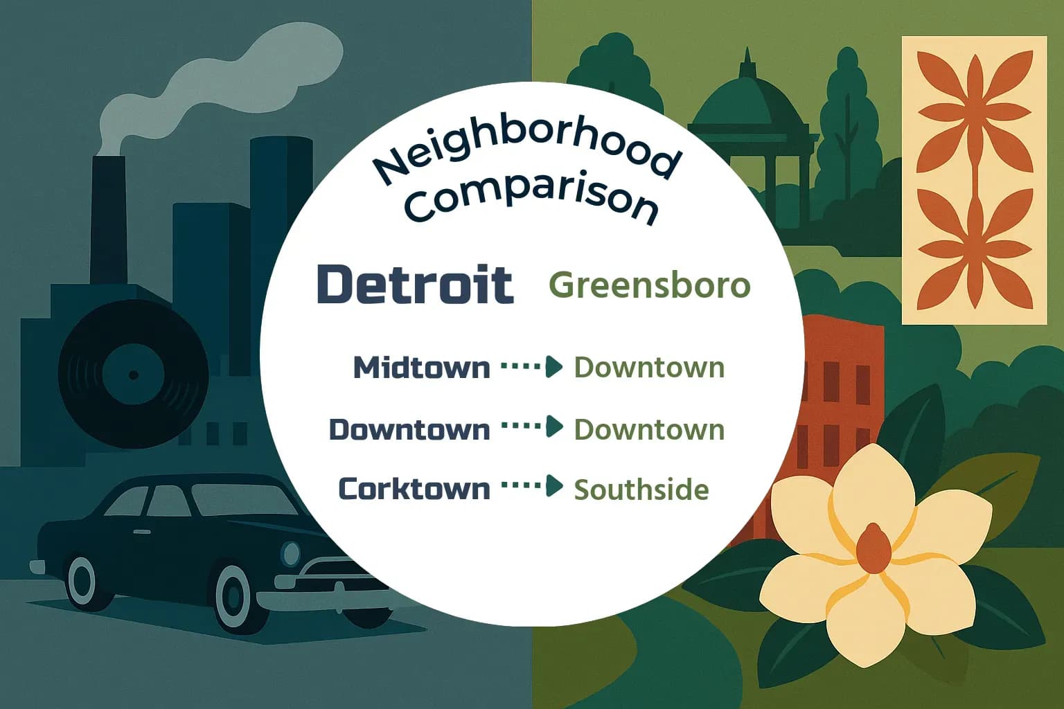 Detroit vs Greensboro Neighborhood Comparison