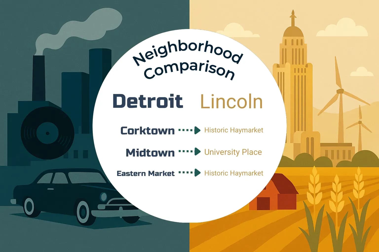Detroit vs Lincoln Neighborhood Comparison