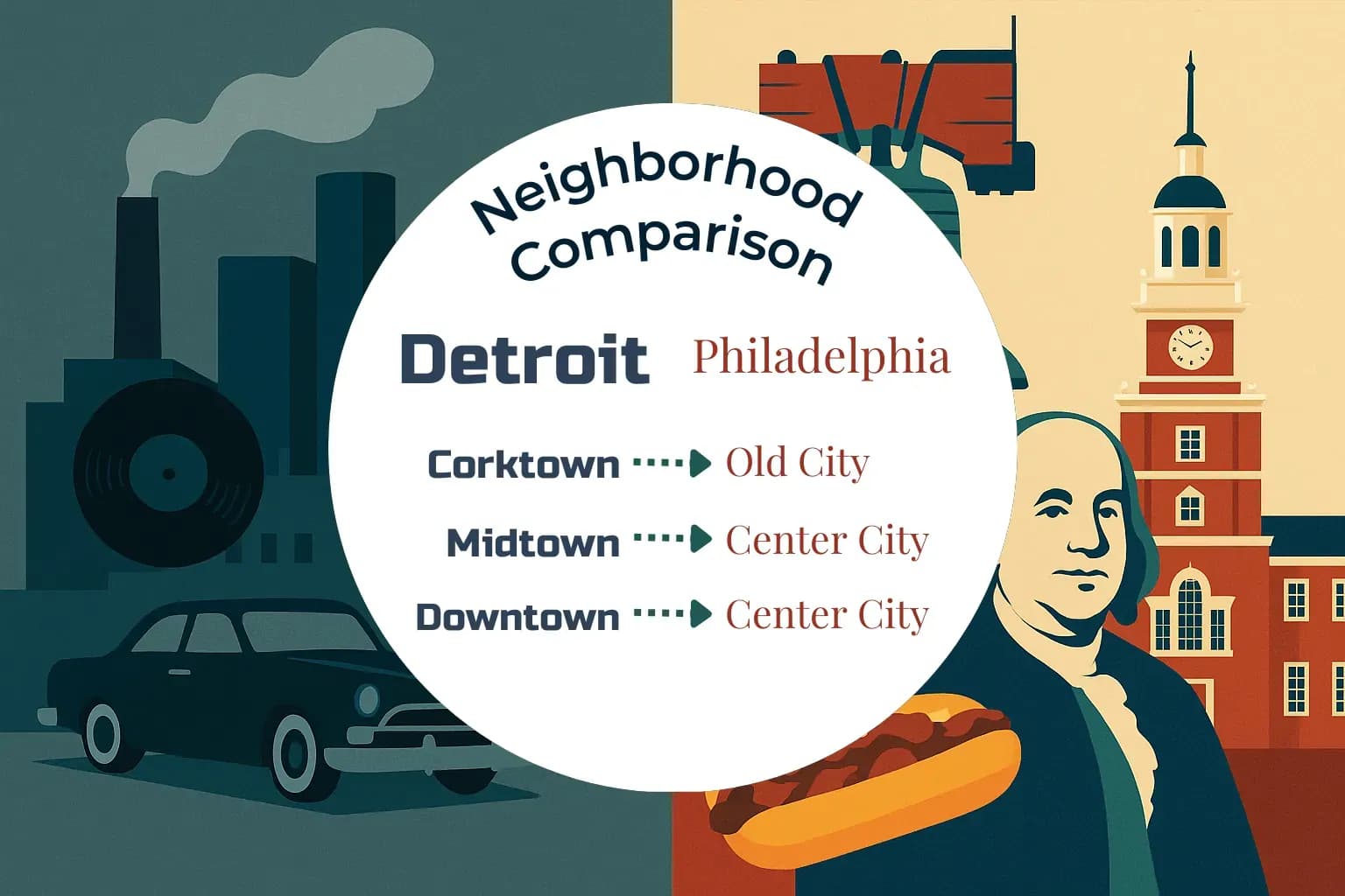 Detroit vs Philadelphia Neighborhood Comparison