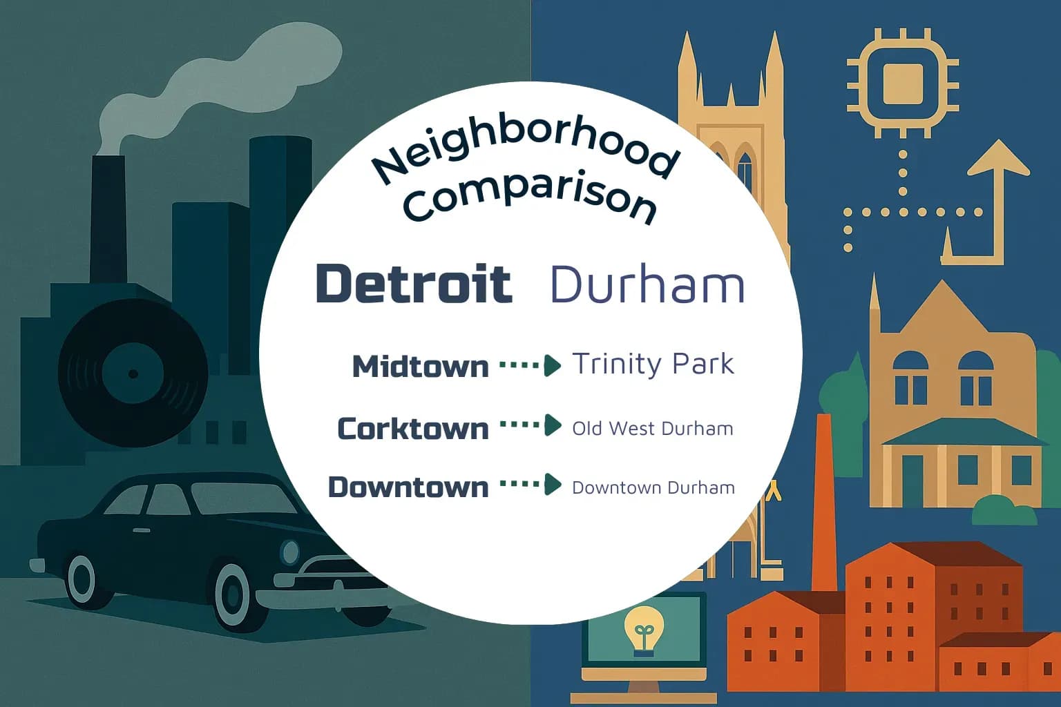 Detroit vs Durham Neighborhood Comparison