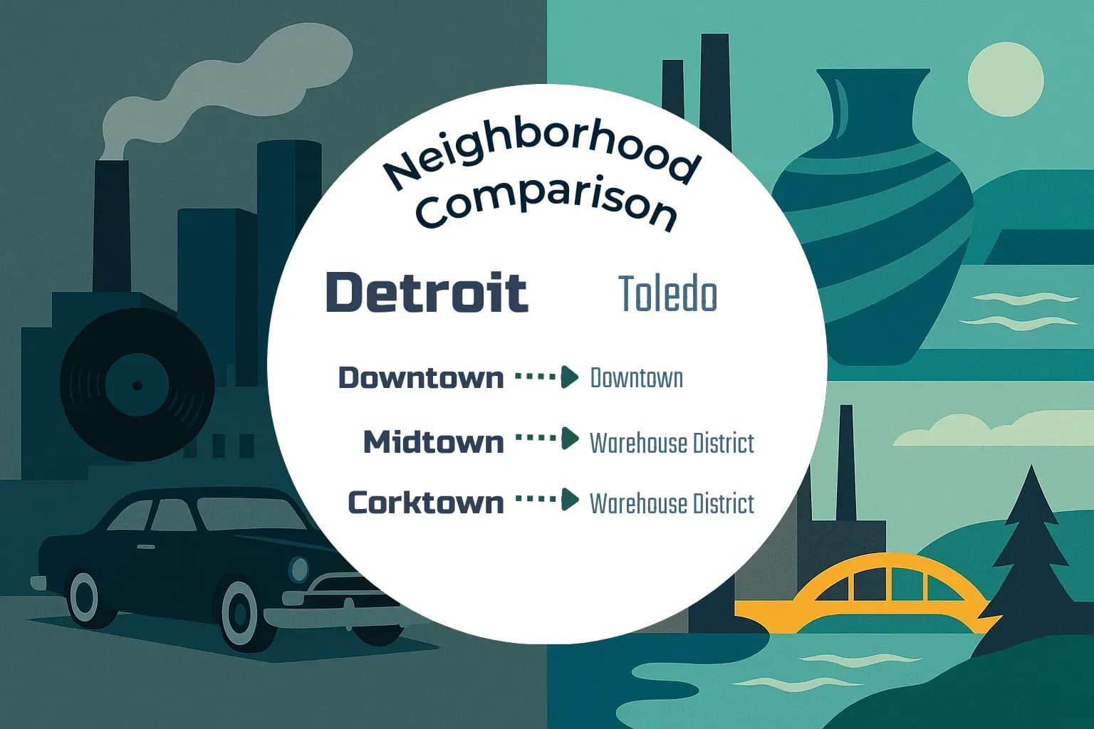 Detroit vs Toledo Neighborhood Comparison