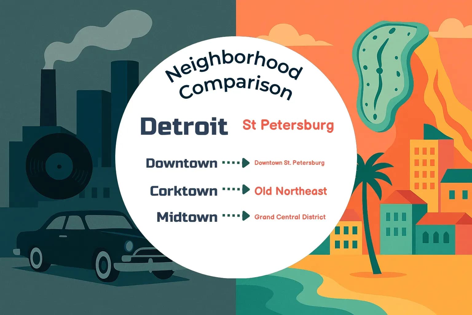 Detroit vs St. Petersburg Neighborhood Comparison
