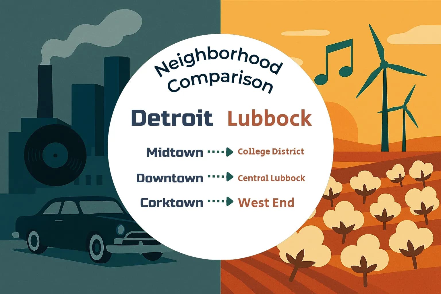 Detroit vs Lubbock Neighborhood Comparison
