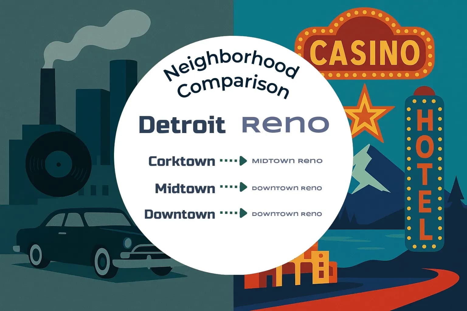 Detroit vs Reno Neighborhood Comparison