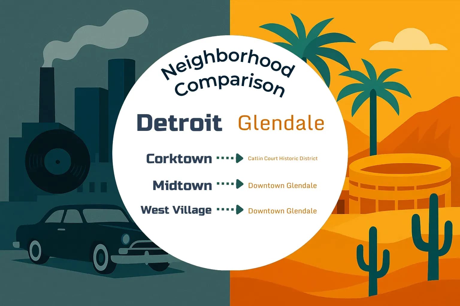 Detroit vs Glendale Neighborhood Comparison