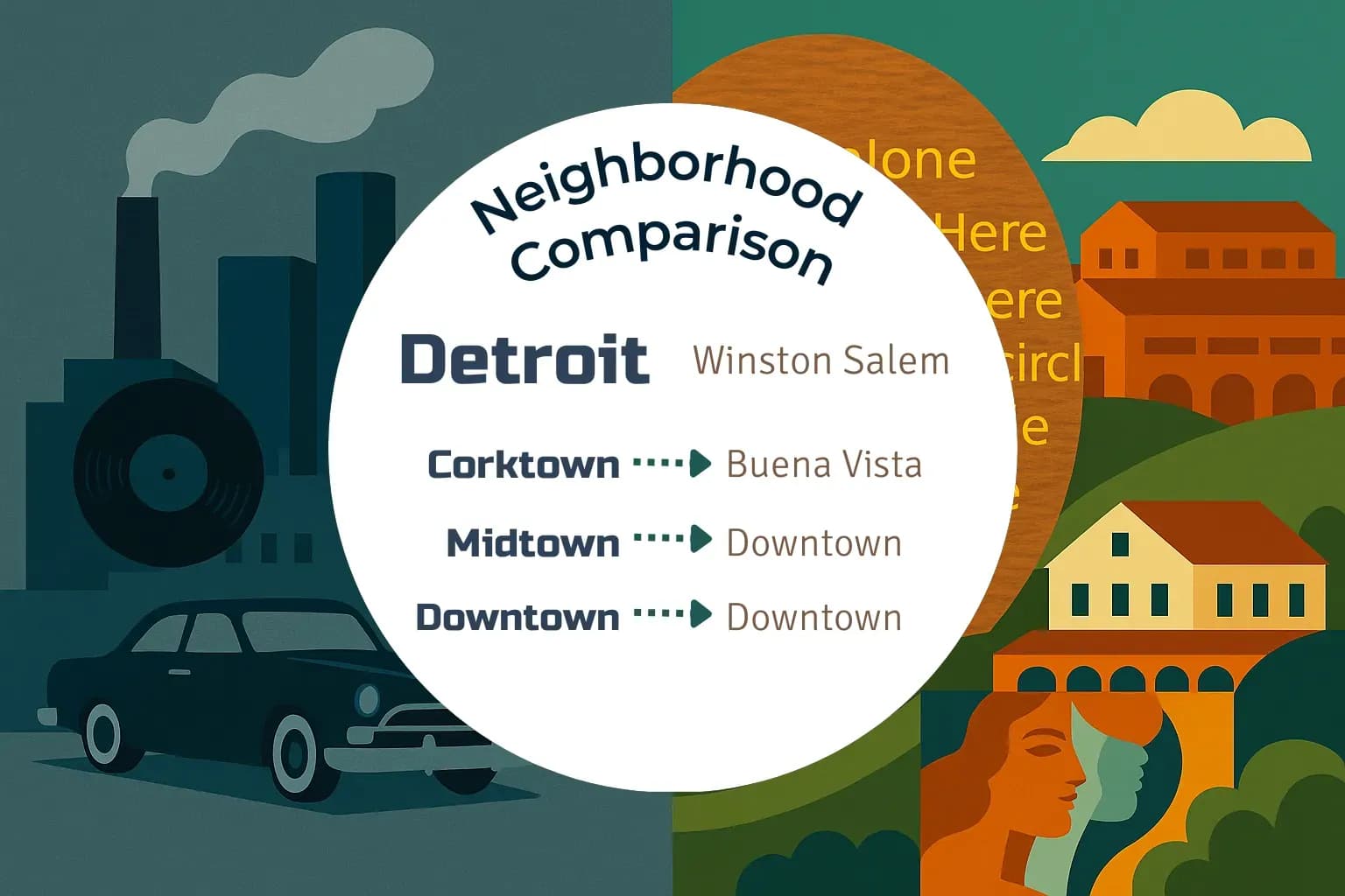 Detroit vs Winston Salem Neighborhood Comparison