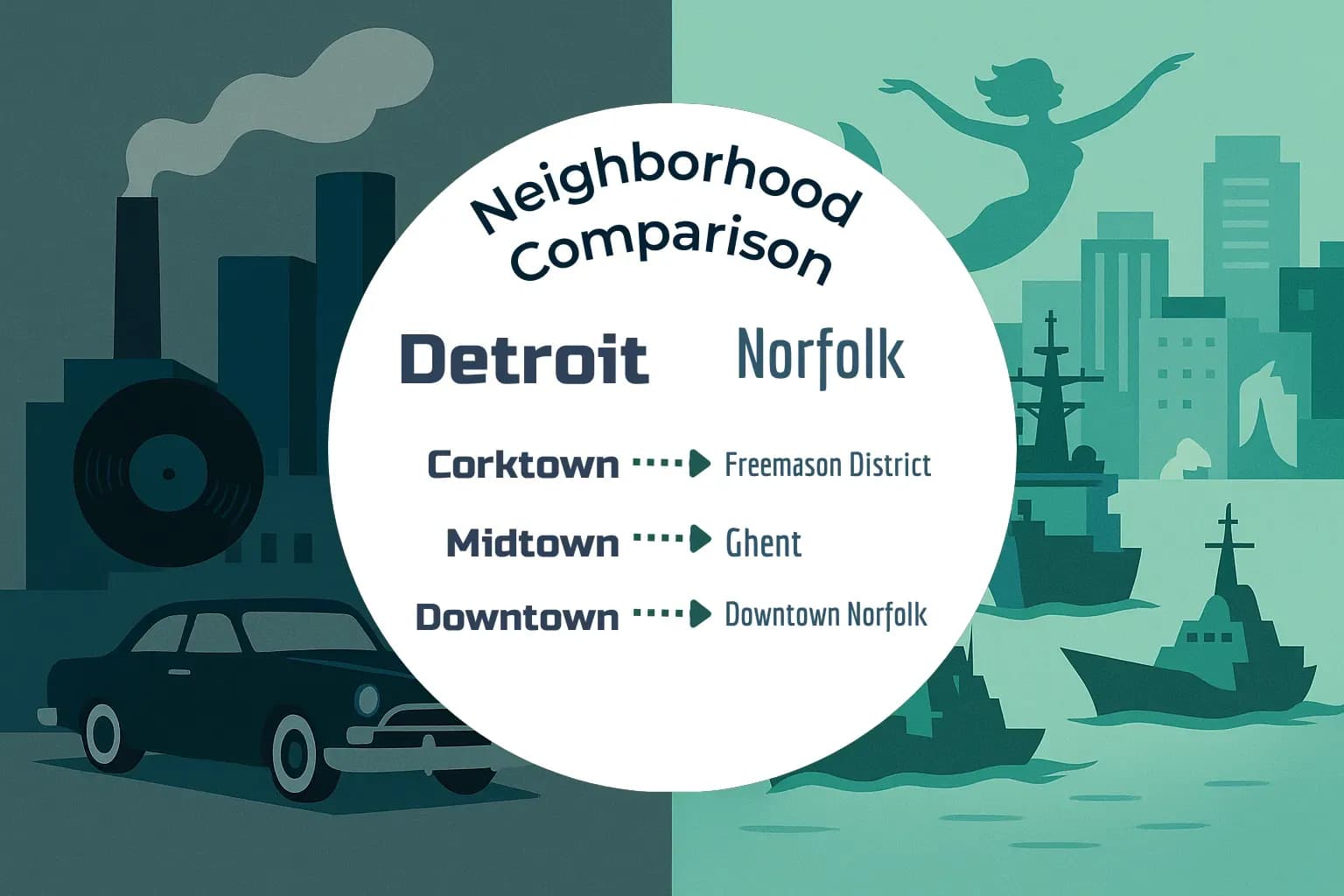 Detroit vs Norfolk Neighborhood Comparison