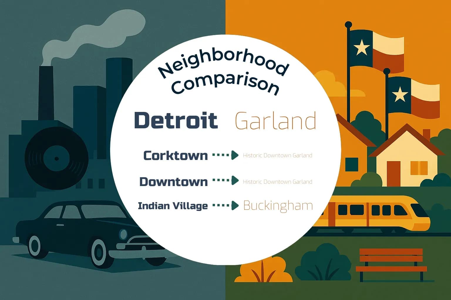 Detroit vs Garland Neighborhood Comparison
