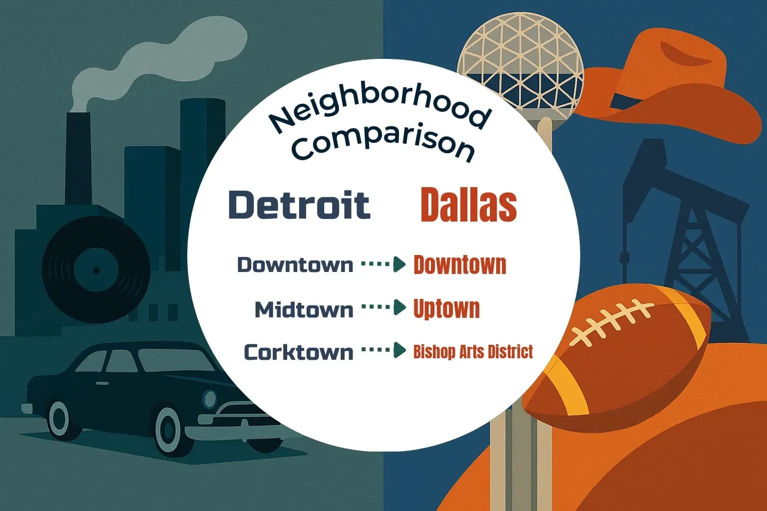Detroit vs Dallas Neighborhood Comparison