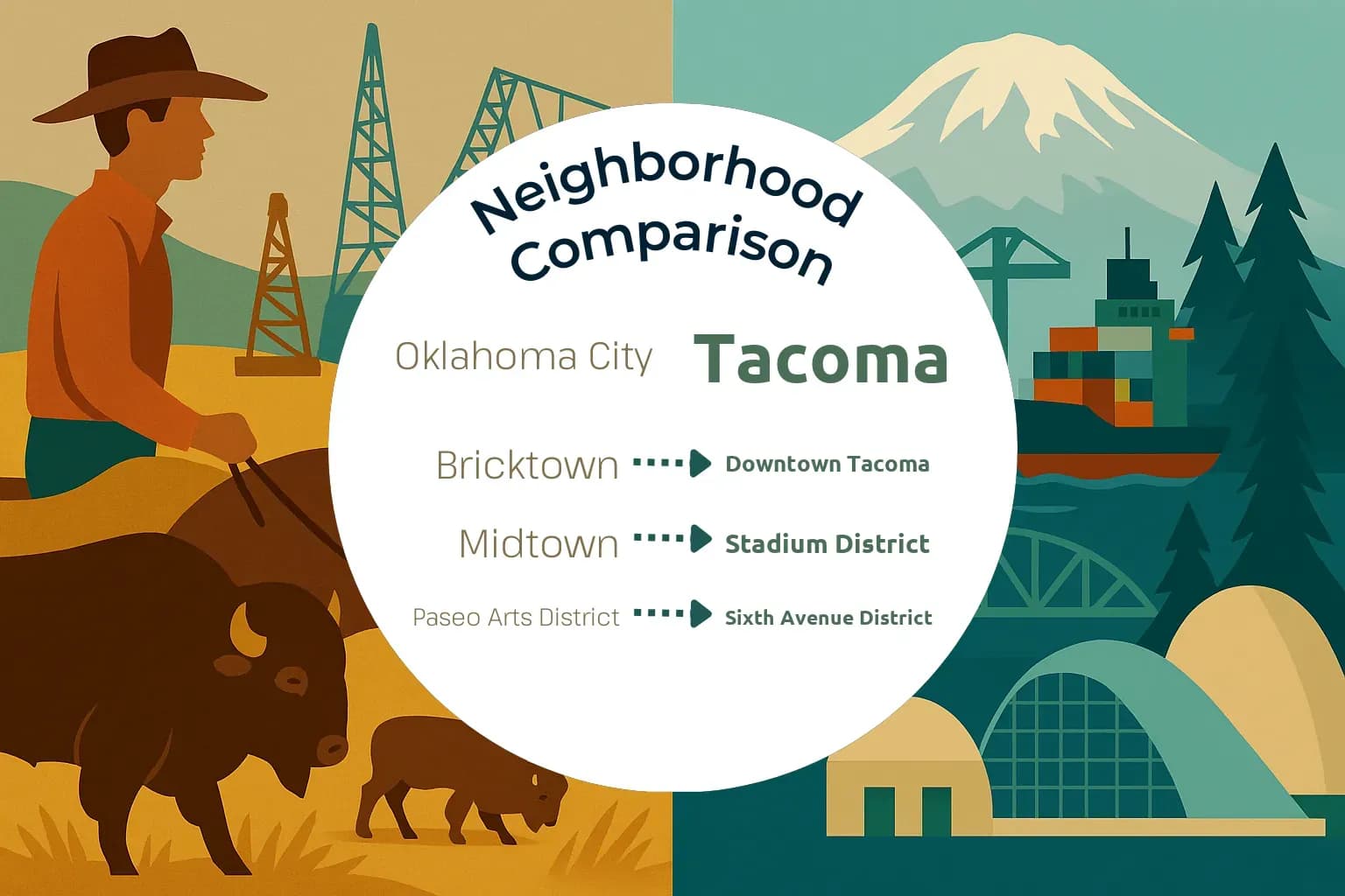 Oklahoma City vs Tacoma Neighborhood Comparison