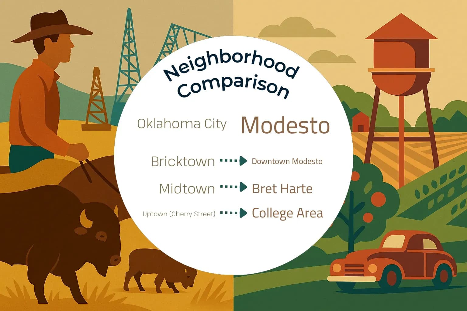 Oklahoma City vs Modesto Neighborhood Comparison