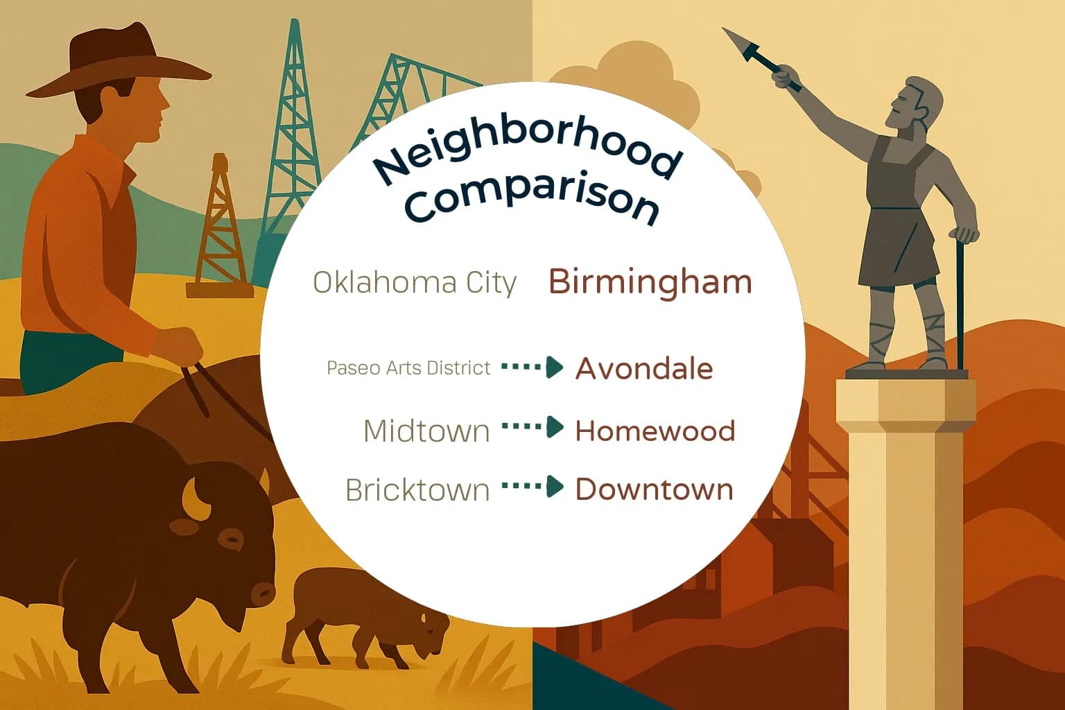 Oklahoma City vs Birmingham Neighborhood Comparison