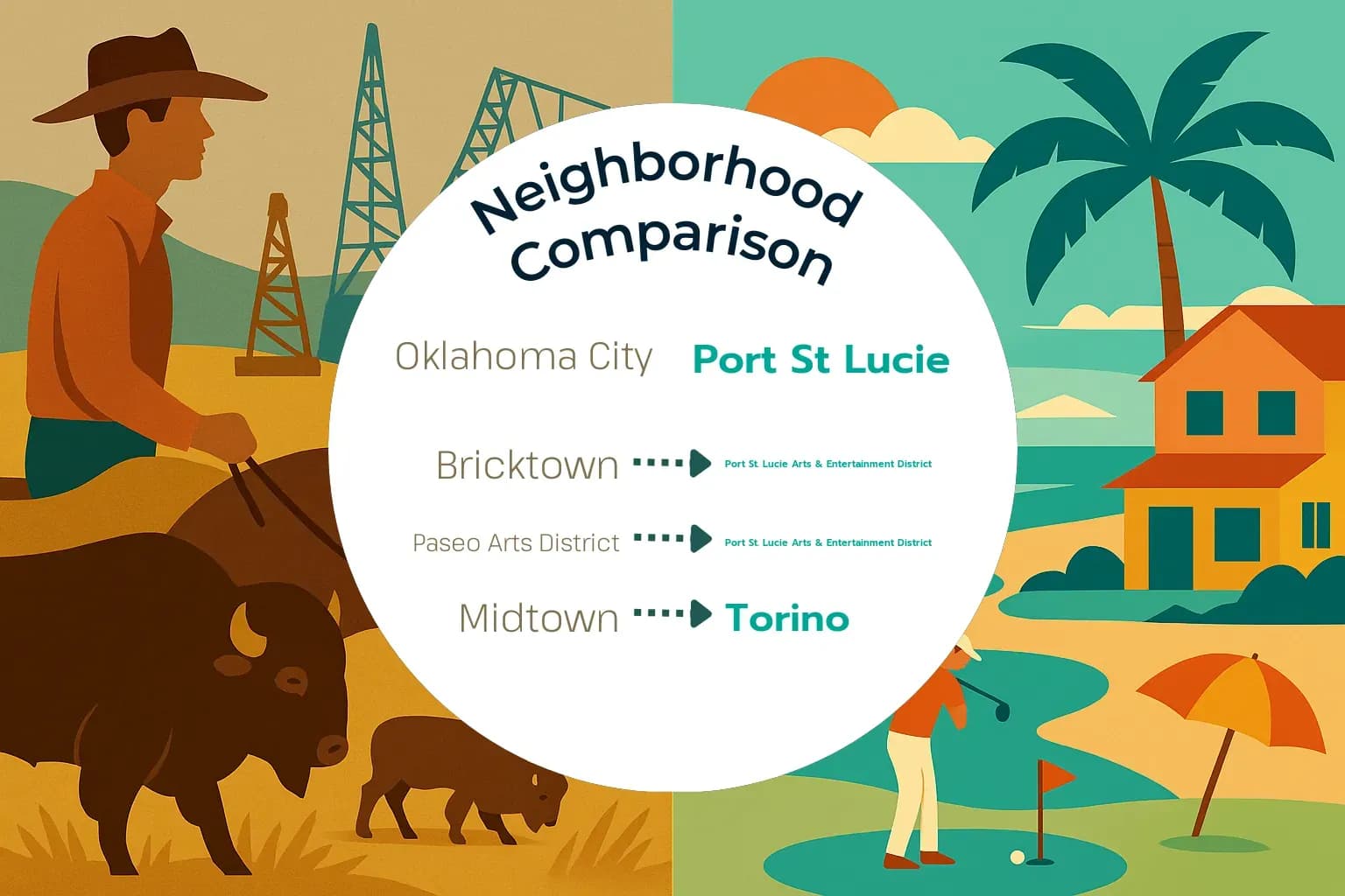Oklahoma City vs Port St. Lucie Neighborhood Comparison