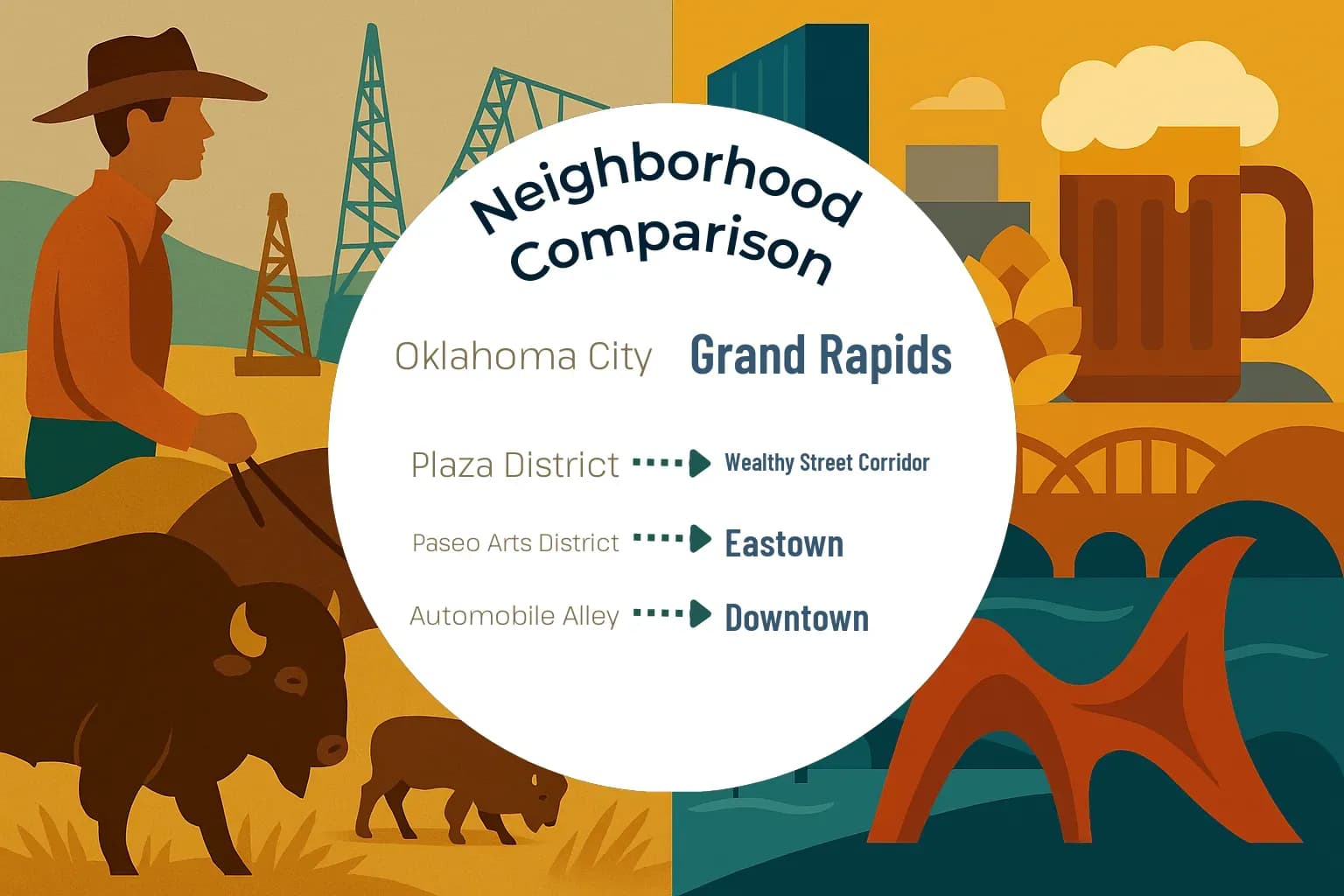 Oklahoma City vs Grand Rapids Neighborhood Comparison