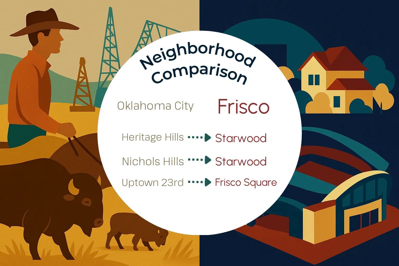 Oklahoma City vs Frisco Neighborhood Comparison