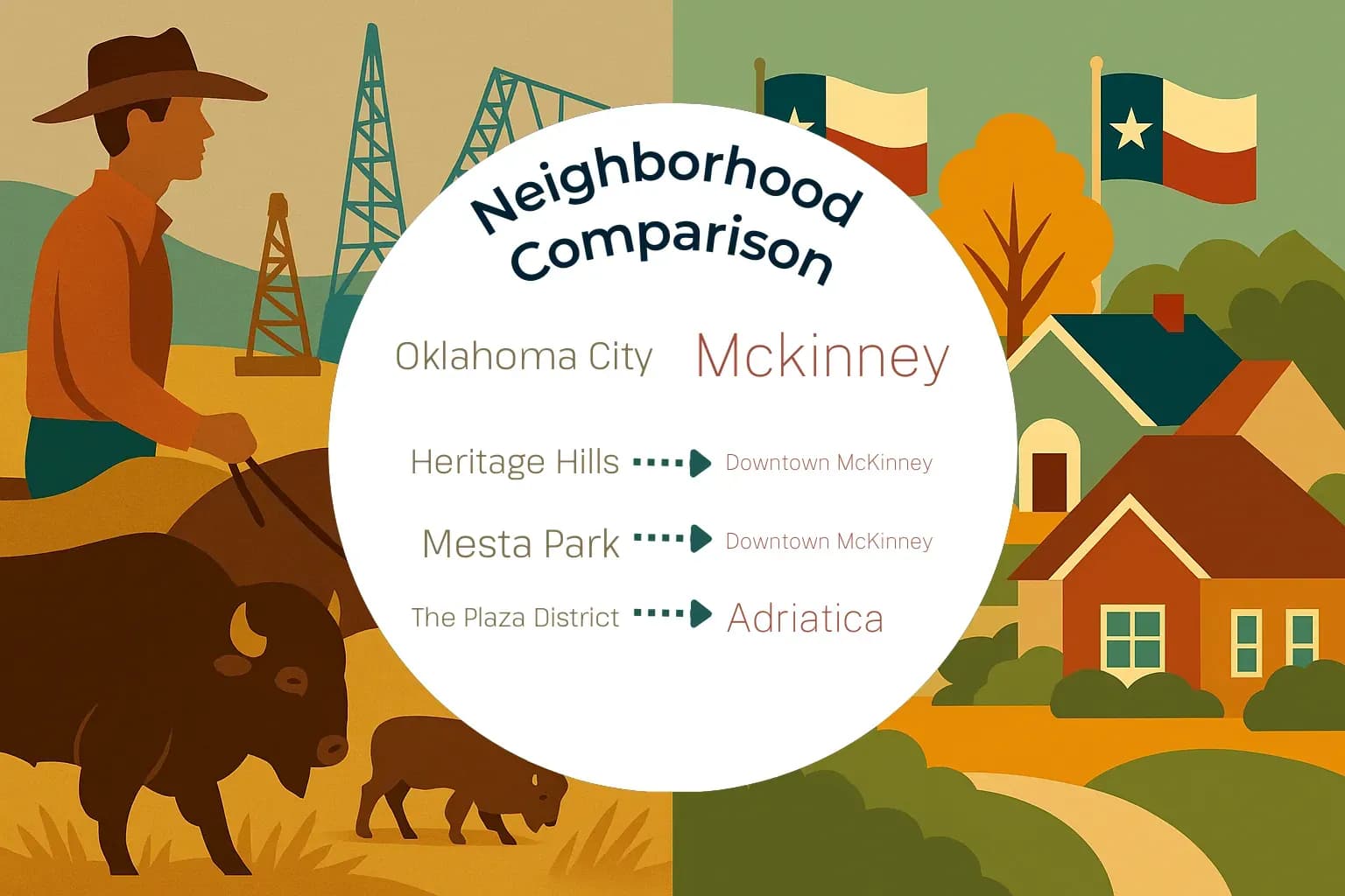Oklahoma City vs Mckinney Neighborhood Comparison