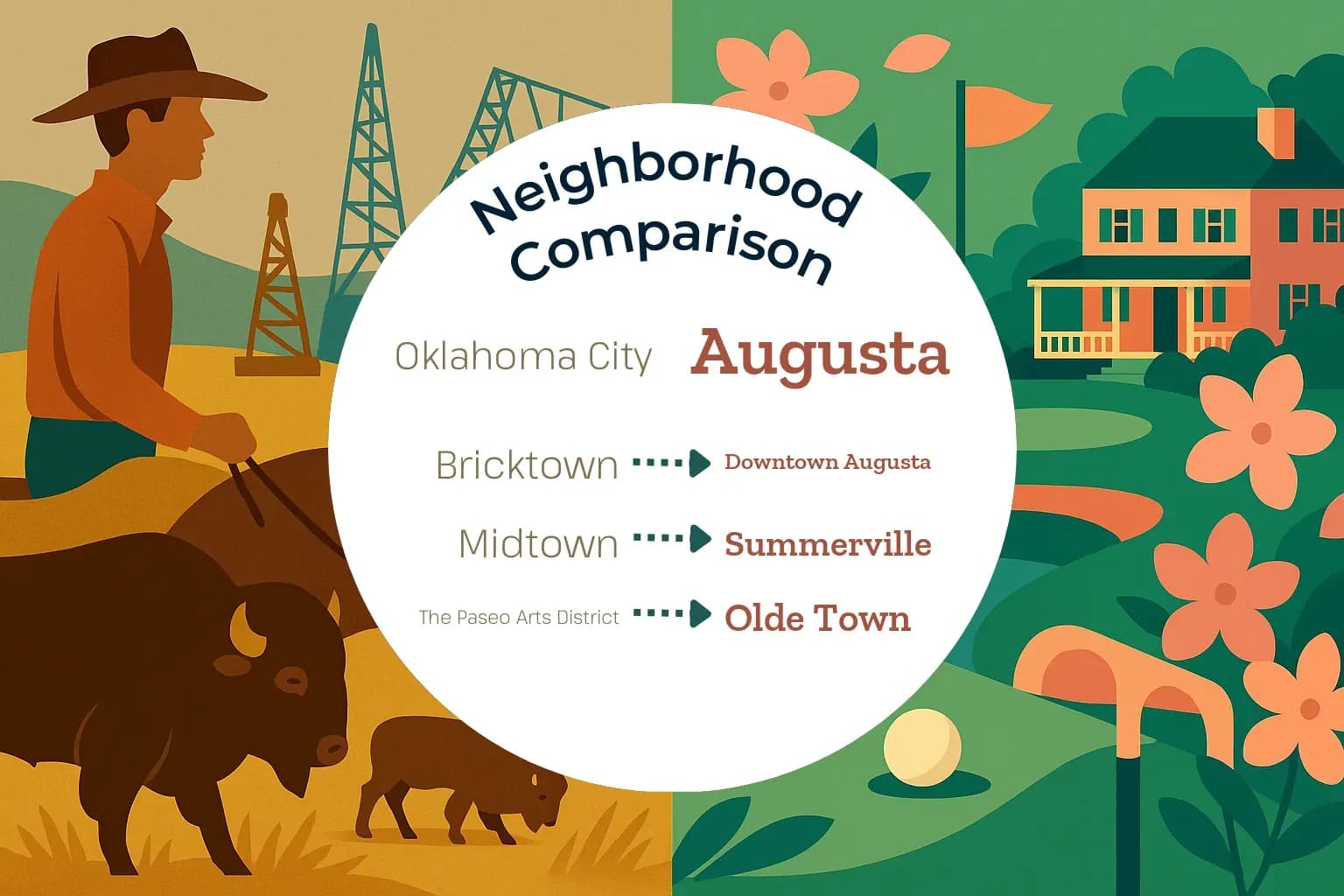 Oklahoma City vs Augusta Neighborhood Comparison