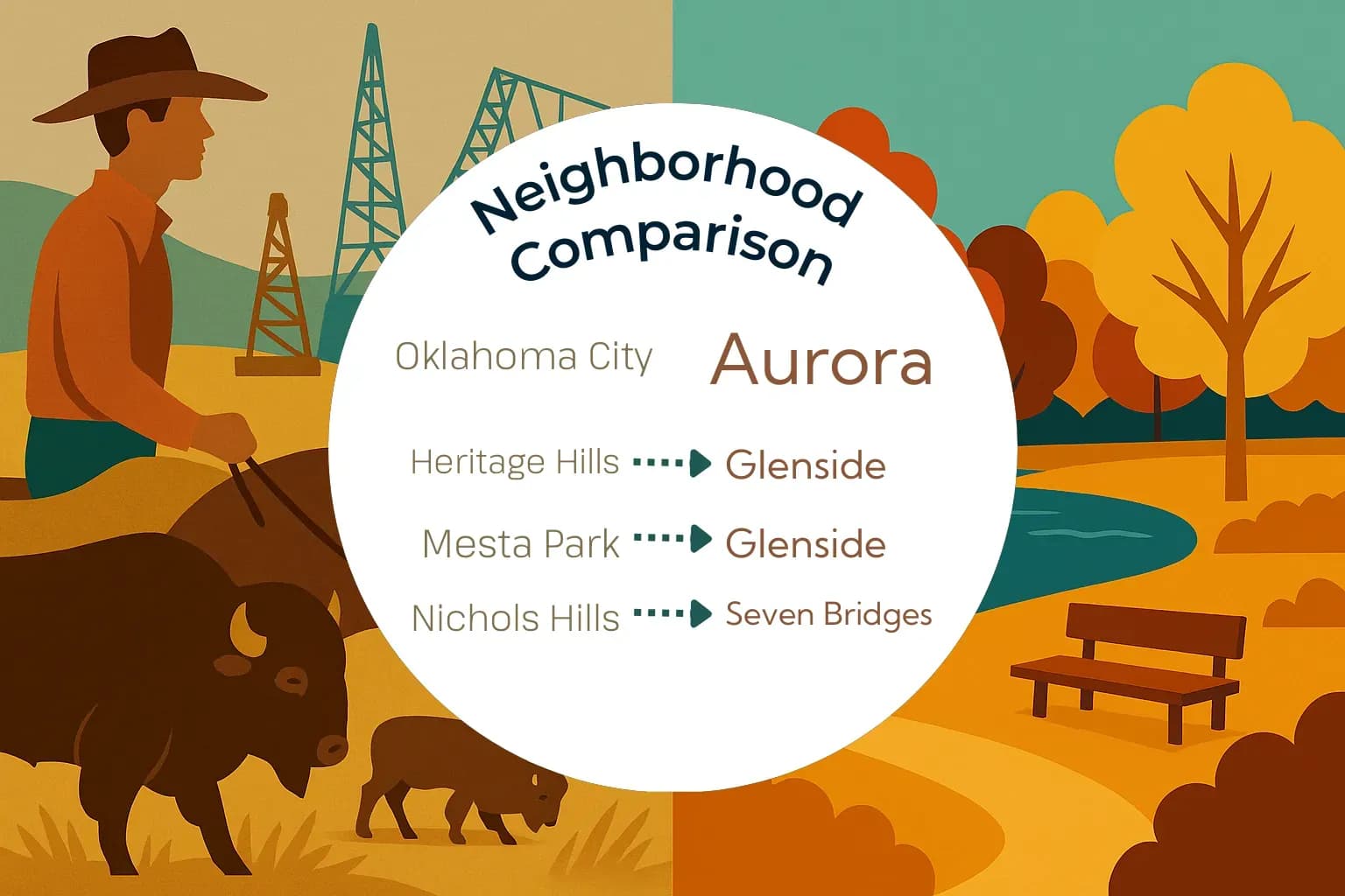 Oklahoma City vs Aurora Neighborhood Comparison