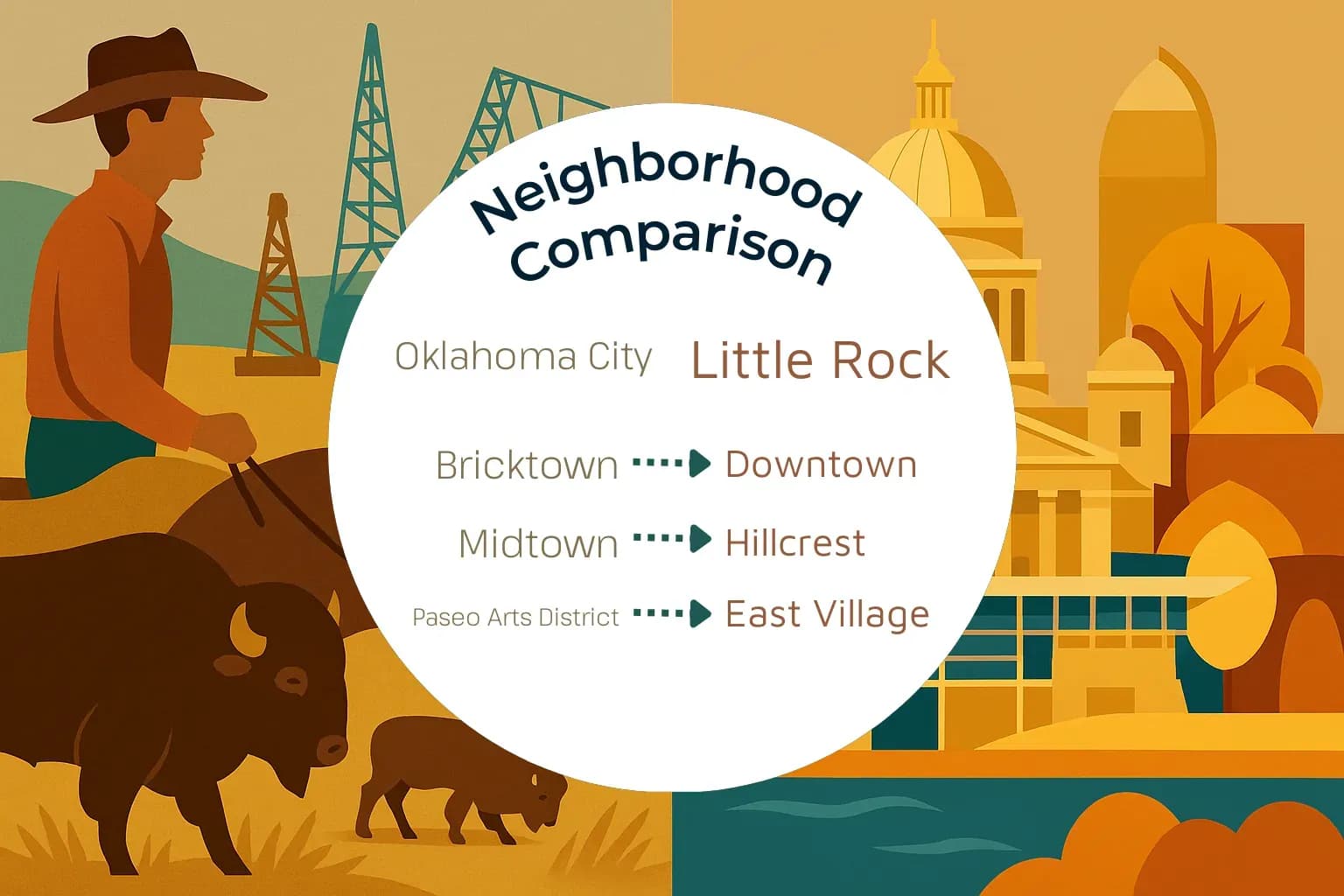 Oklahoma City vs Little Rock Neighborhood Comparison
