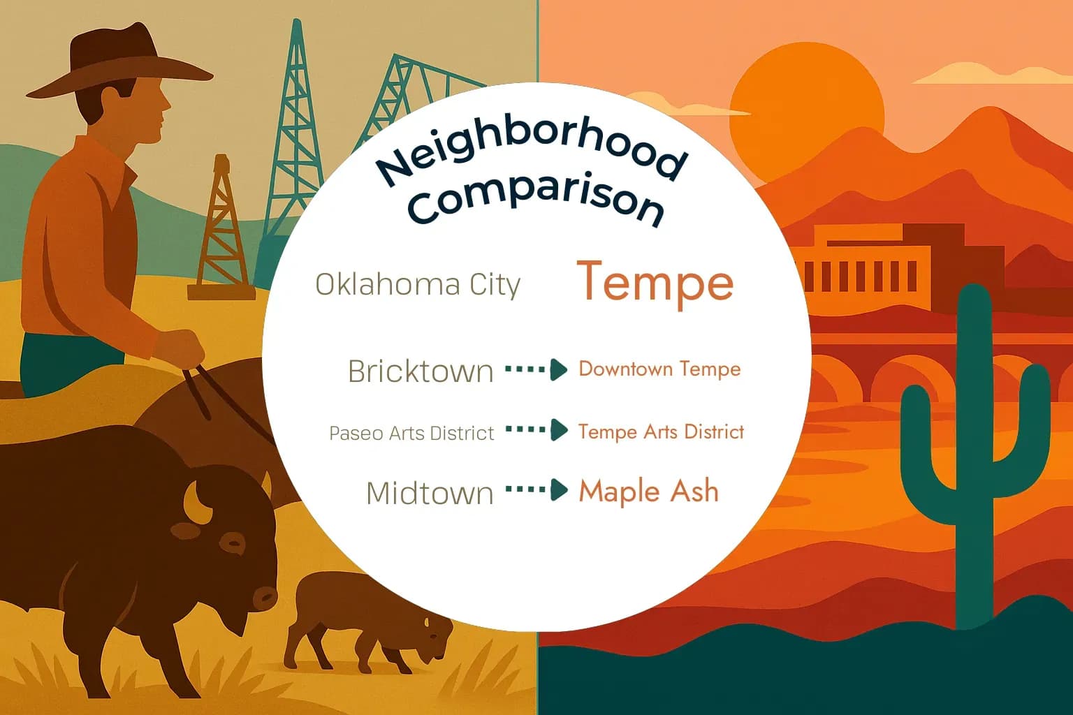 Oklahoma City vs Tempe Neighborhood Comparison