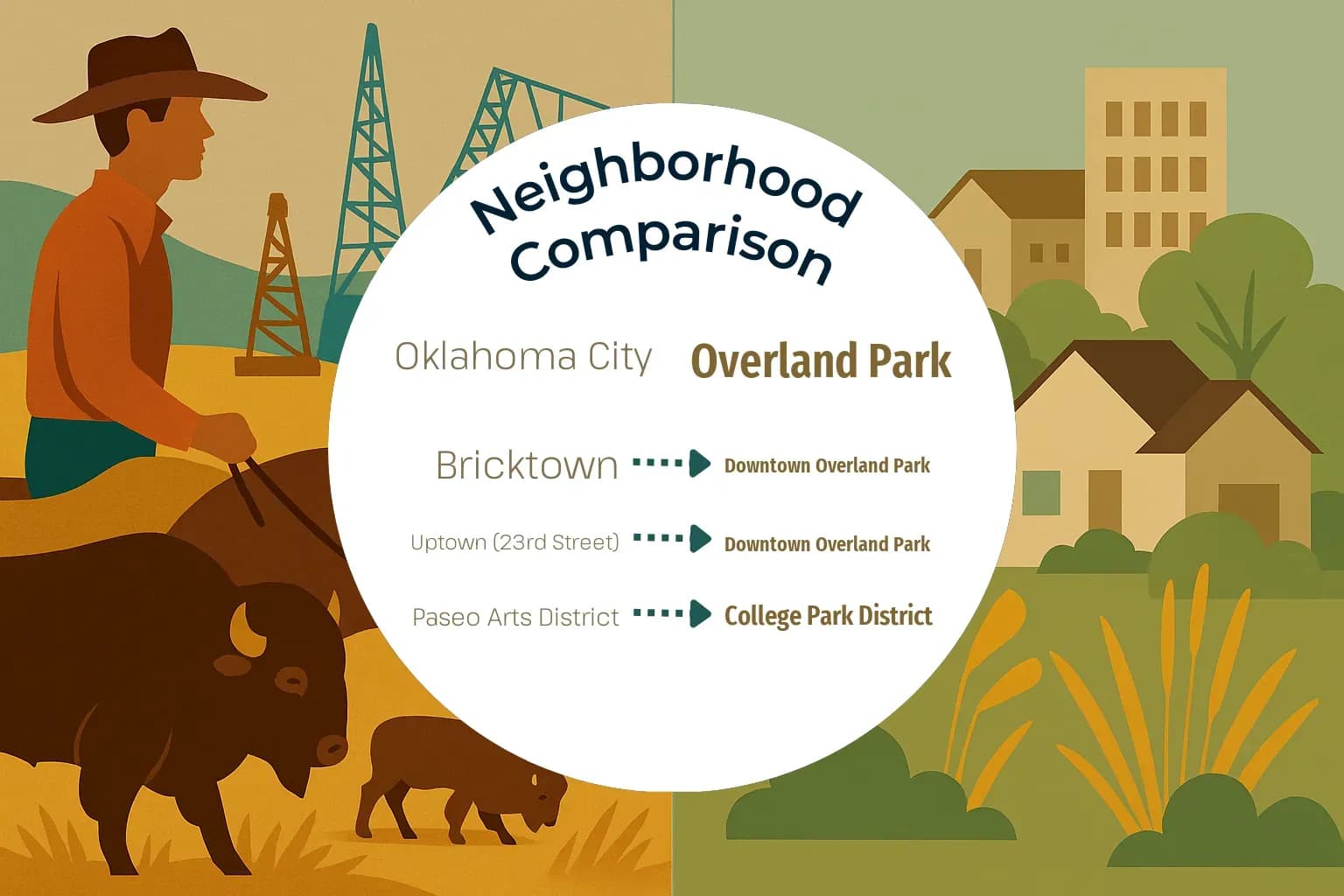 Oklahoma City vs Overland Park Neighborhood Comparison