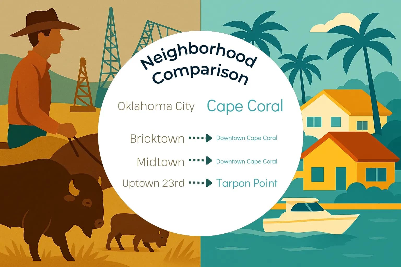 Oklahoma City vs Cape Coral Neighborhood Comparison