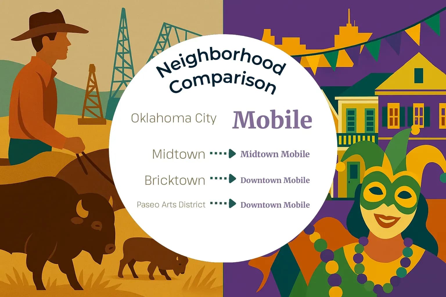 Oklahoma City vs Mobile Neighborhood Comparison