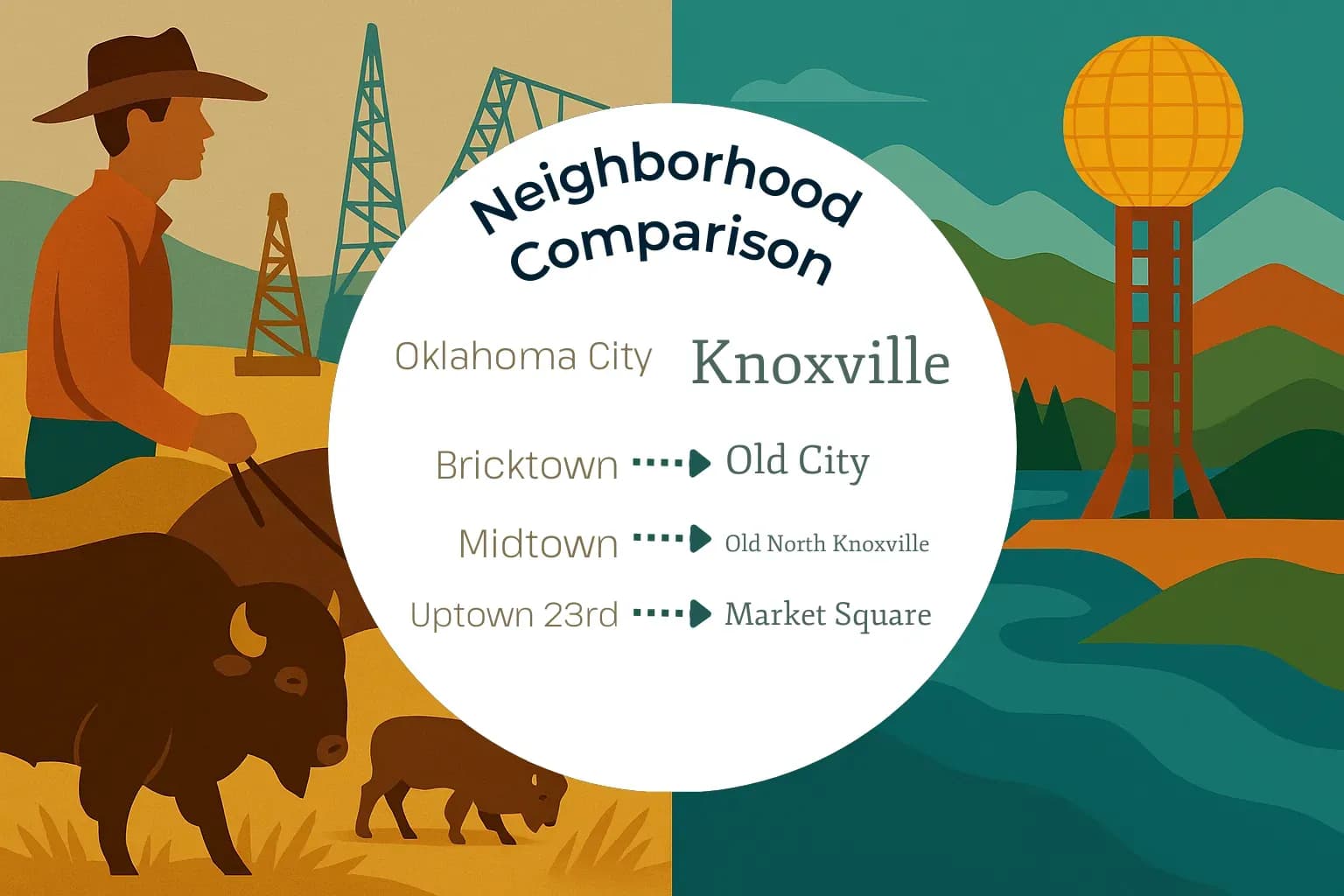 Oklahoma City vs Knoxville Neighborhood Comparison