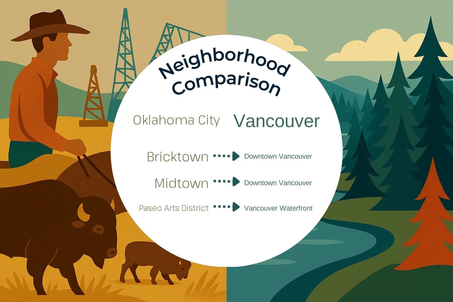 Oklahoma City vs Vancouver Neighborhood Comparison