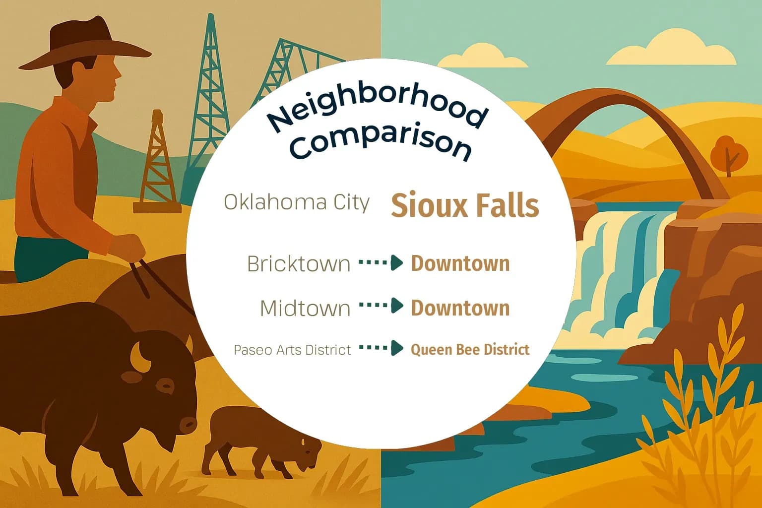 Oklahoma City vs Sioux Falls Neighborhood Comparison