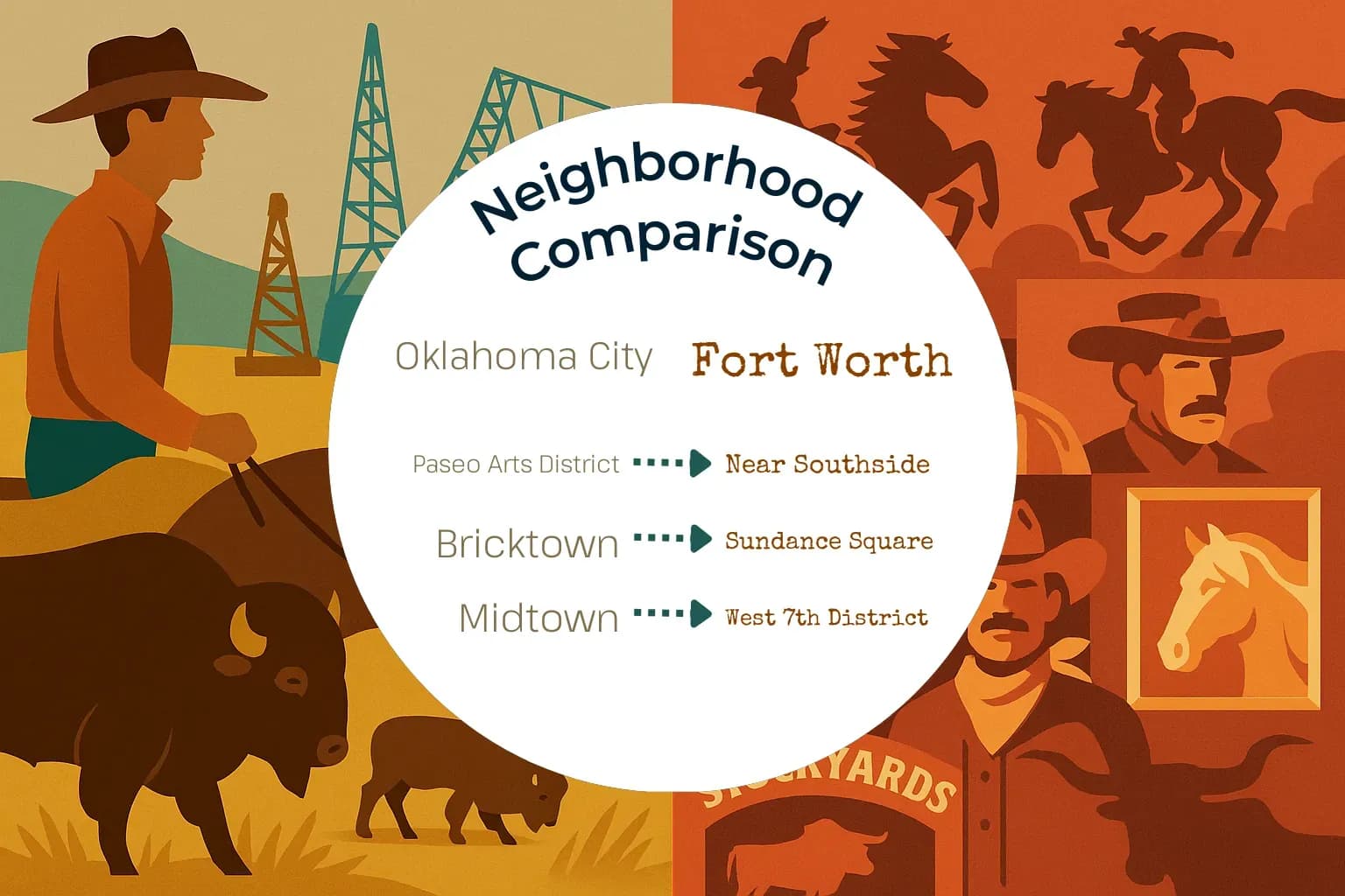 Oklahoma City vs Fort Worth Neighborhood Comparison
