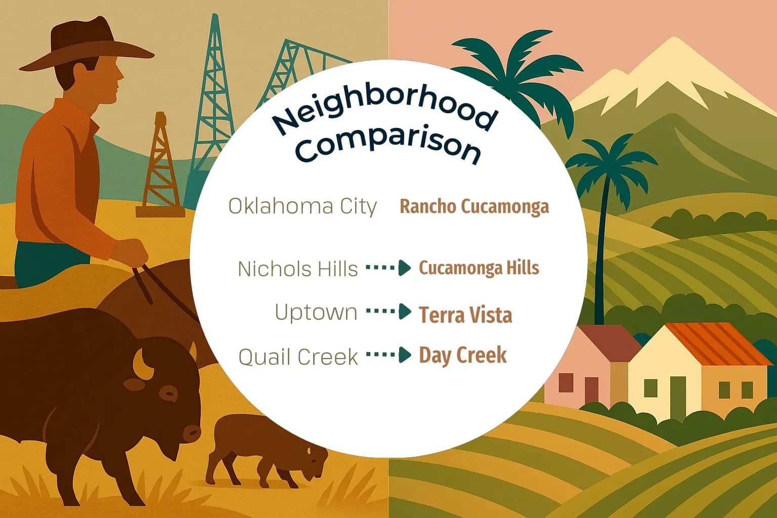 Oklahoma City vs Rancho Cucamonga Neighborhood Comparison